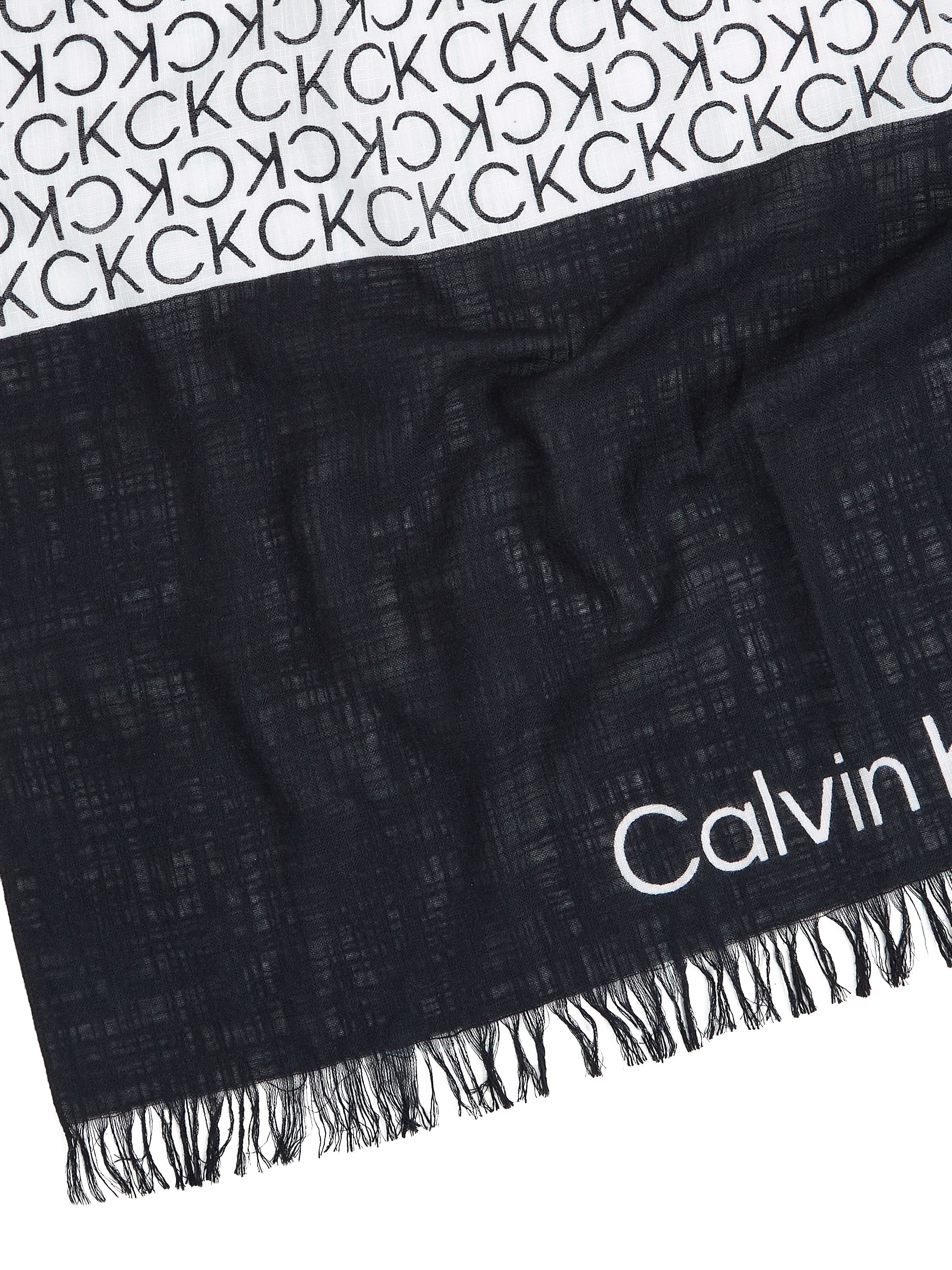 Calvin Klein Schal »MONOGRAM COTTON GAUZE STOLE«, mit Logomuster