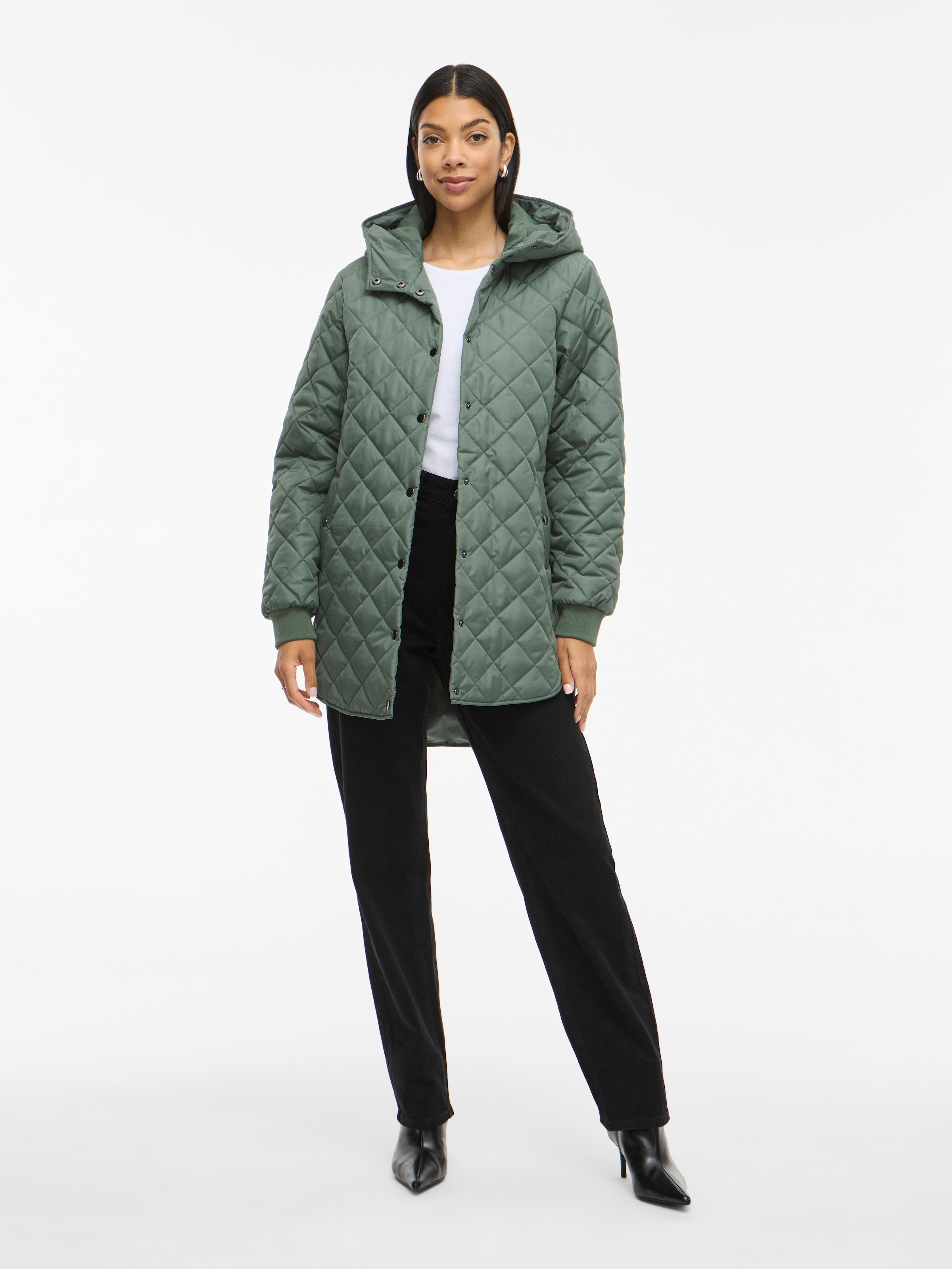 Vila Steppjacke »VITATE L/S HOODED JACKET - NOOS« mit Kapuze