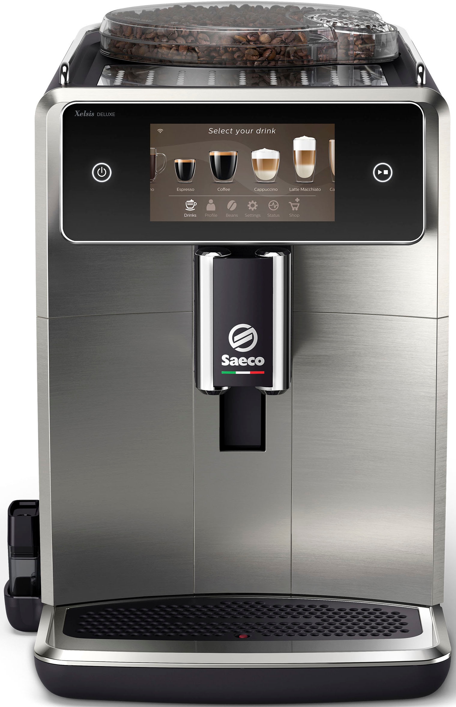 Saeco Kaffeevollautomat »SM8785/00 Saeco Xelsis Deluxe, 22 Kaffeespezialitäten« 8 Benutzerprofilen und 5" Touchscreen