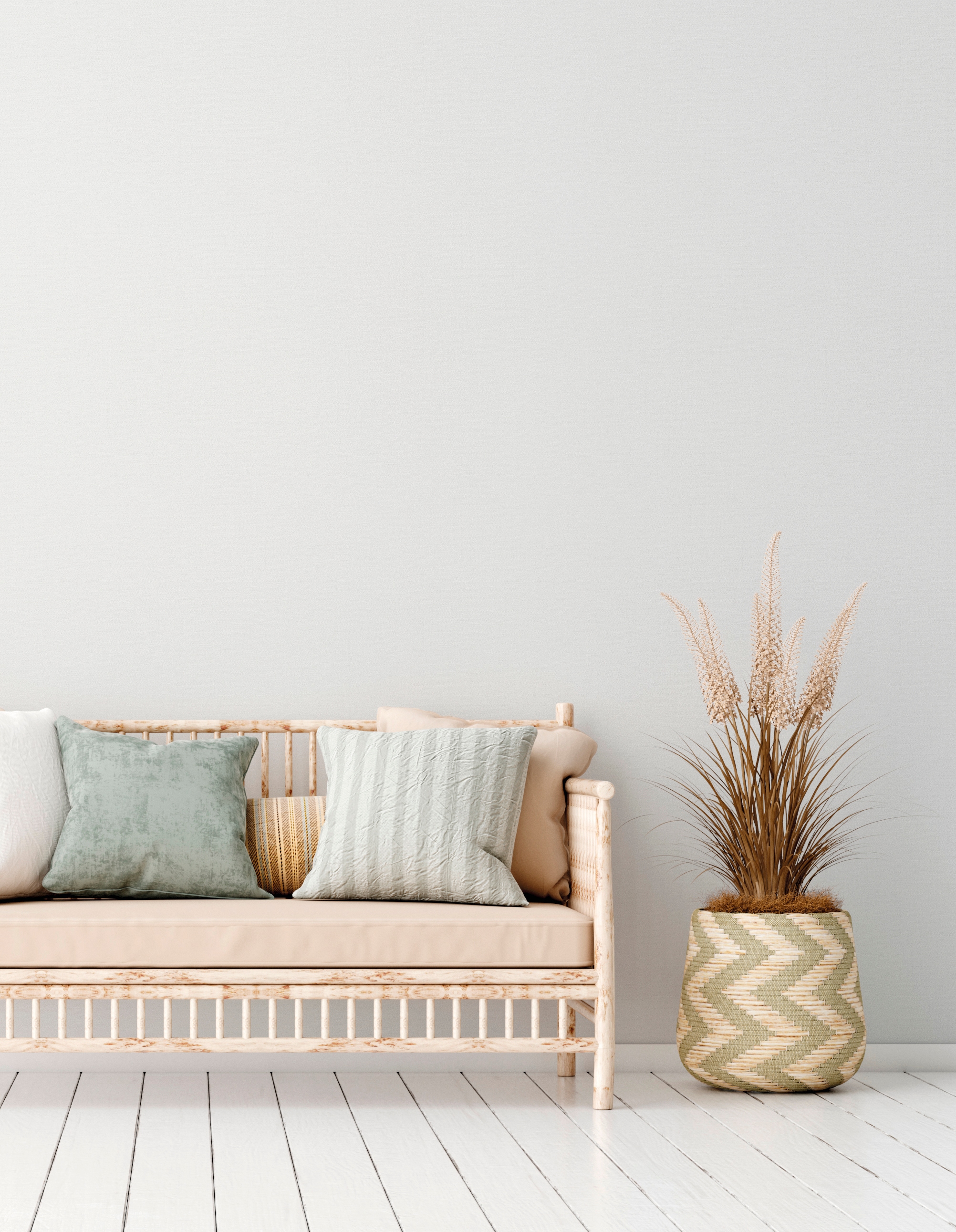 A.S. Création Vliestapete »Natural Living Leinwandoptik«, matt-gemustert-neutral, Tapete nachhaltig PVC-Frei umweltfreundlich skandinavisch Tapeten Flur