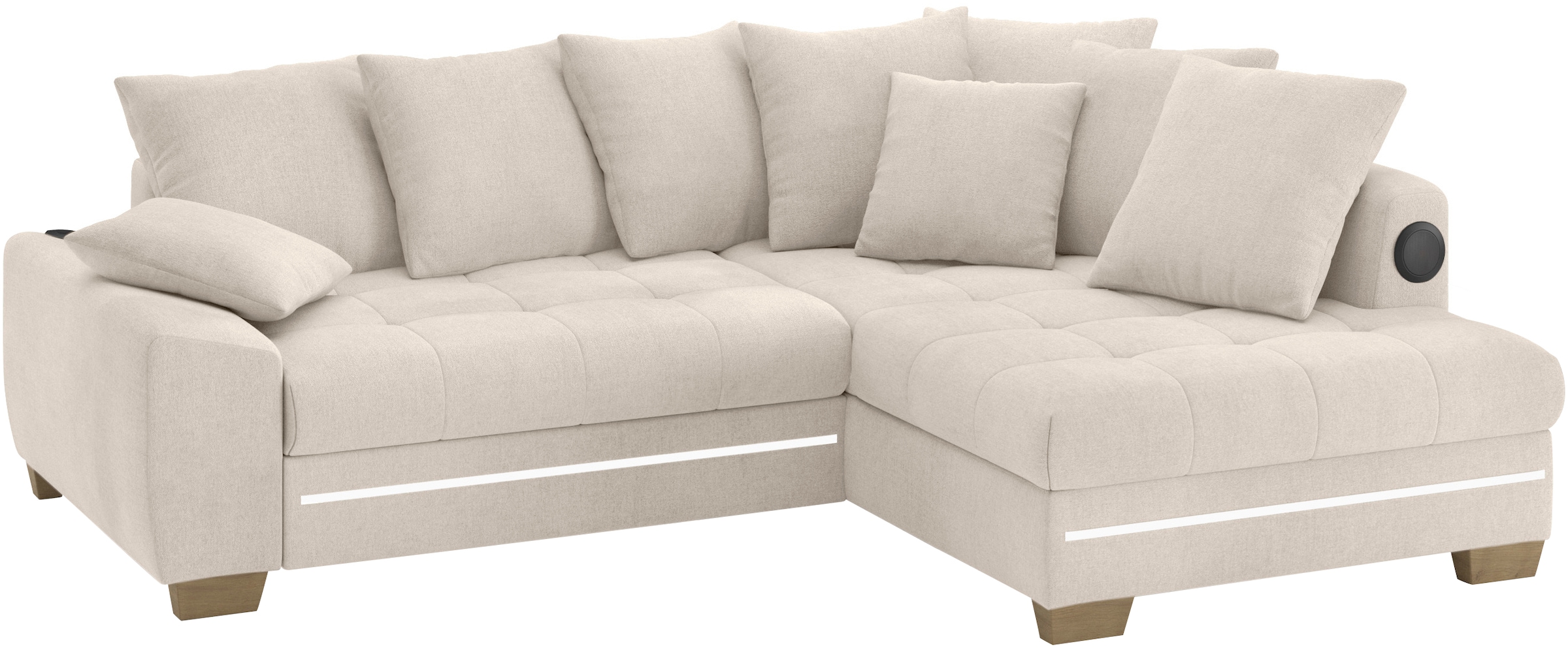 Mr. Couch Ecksofa »Nikita II, L-Form«, RGB-LED, Bluetooth-Soundsystem, wahl günstig online kaufen
