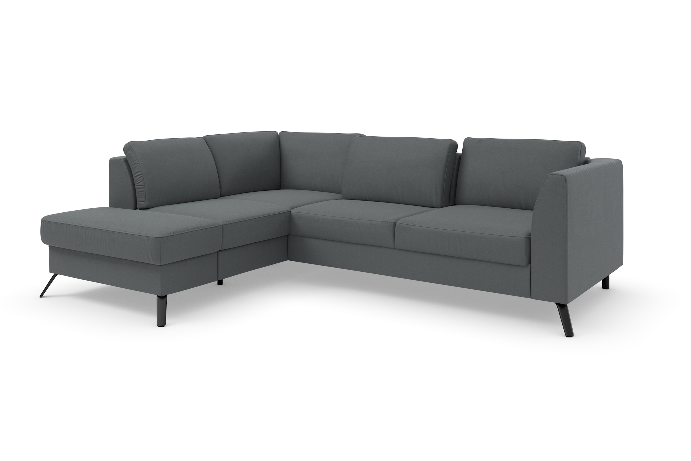 sit&more Ecksofa »Olsen L-Form«, inklusive Sitztiefenverstellung, wahlweise mit Bettfunktion, 15cm hoch