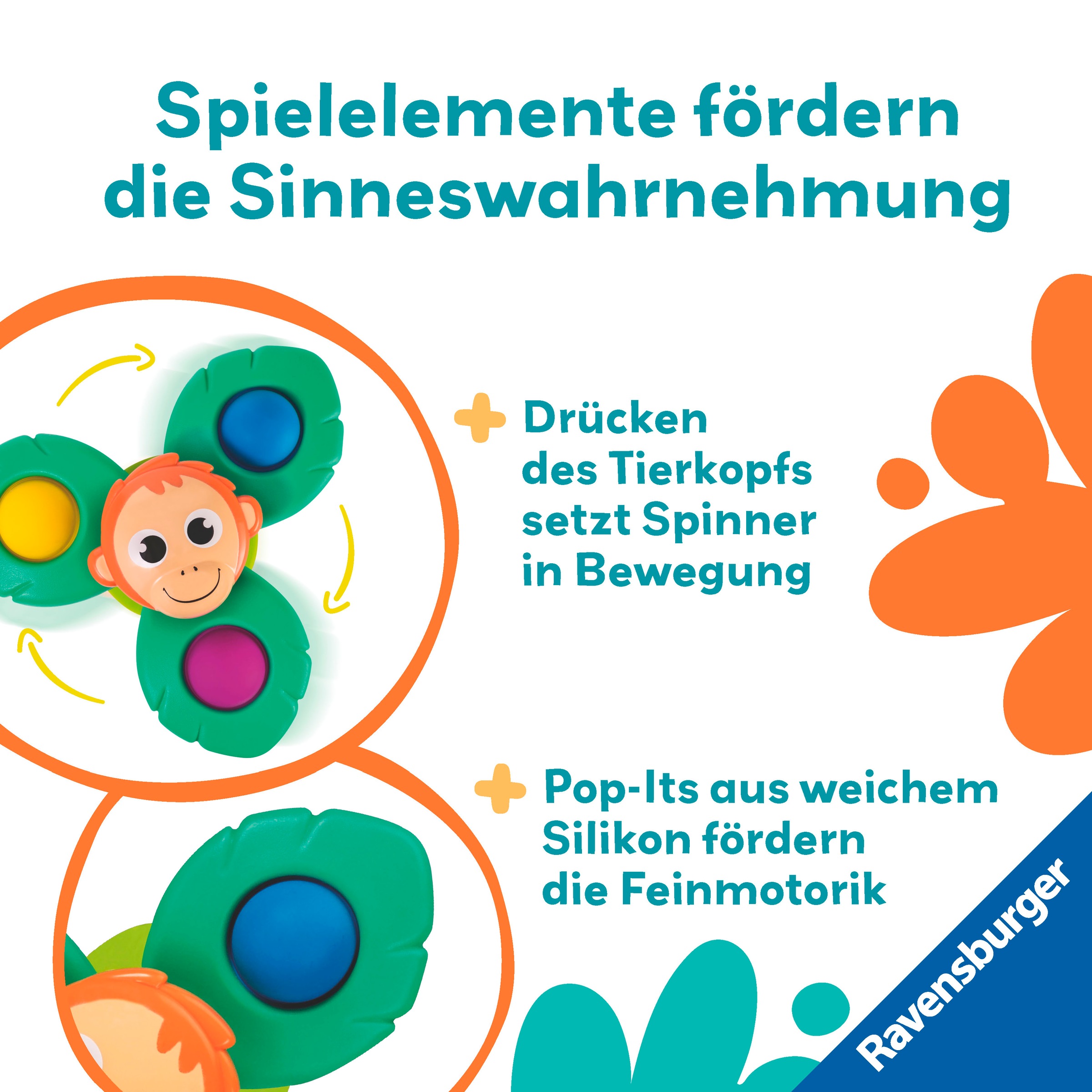 Ravensburger Lernspielzeug »Play+ Pop-it Spinner: Affe«