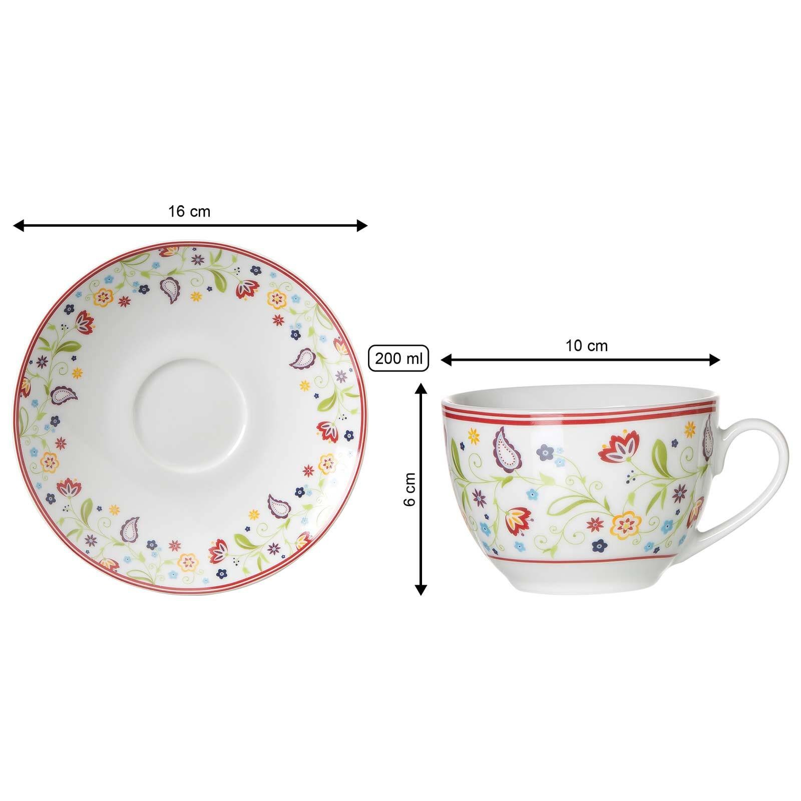 Ritzenhoff & Breker Tasse »Kaffeetassen mit Untertassen Shanti 220 ml 6er S günstig online kaufen