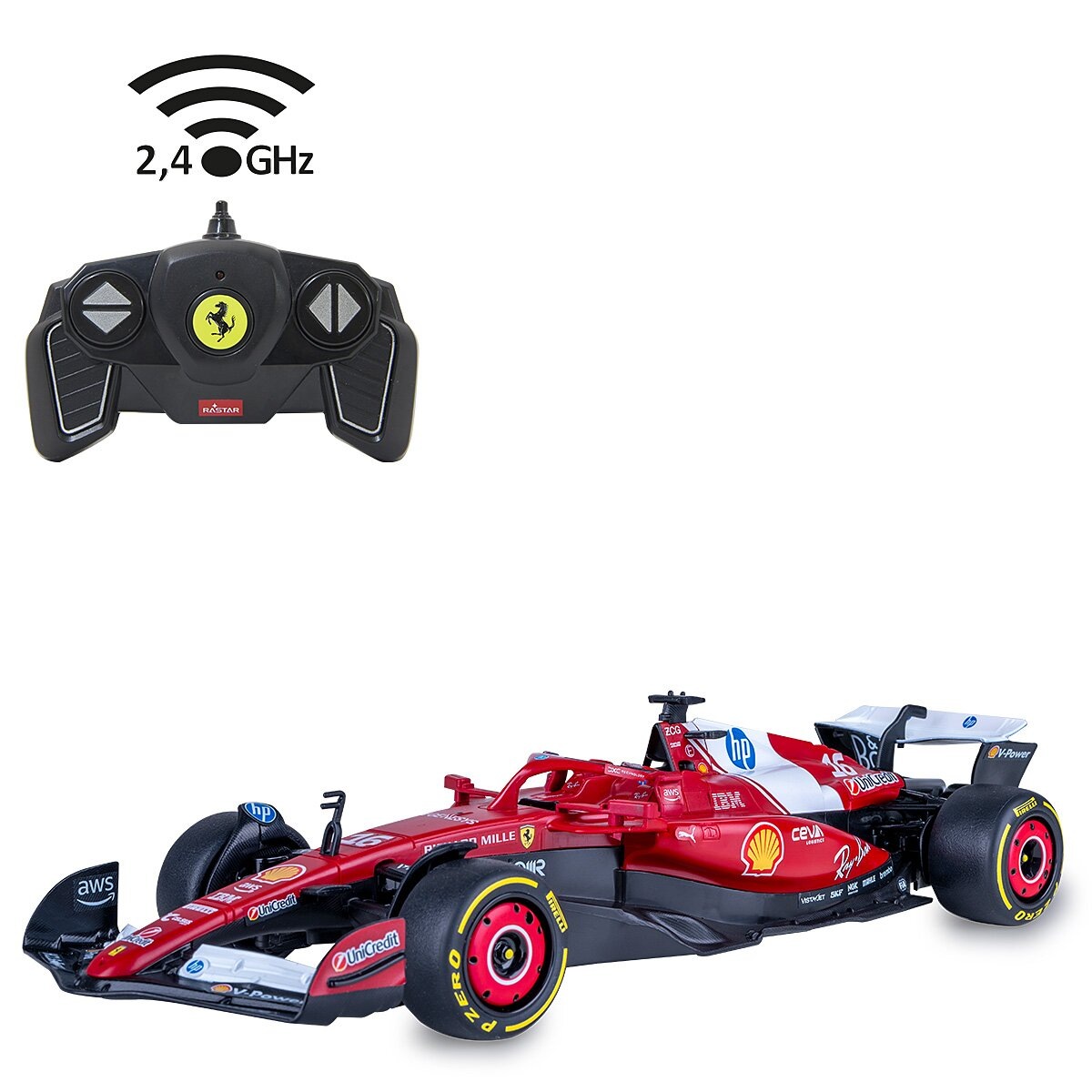 Jamara RC-Auto »Ferrari SF-25 1:18 rot 2,4GHz«