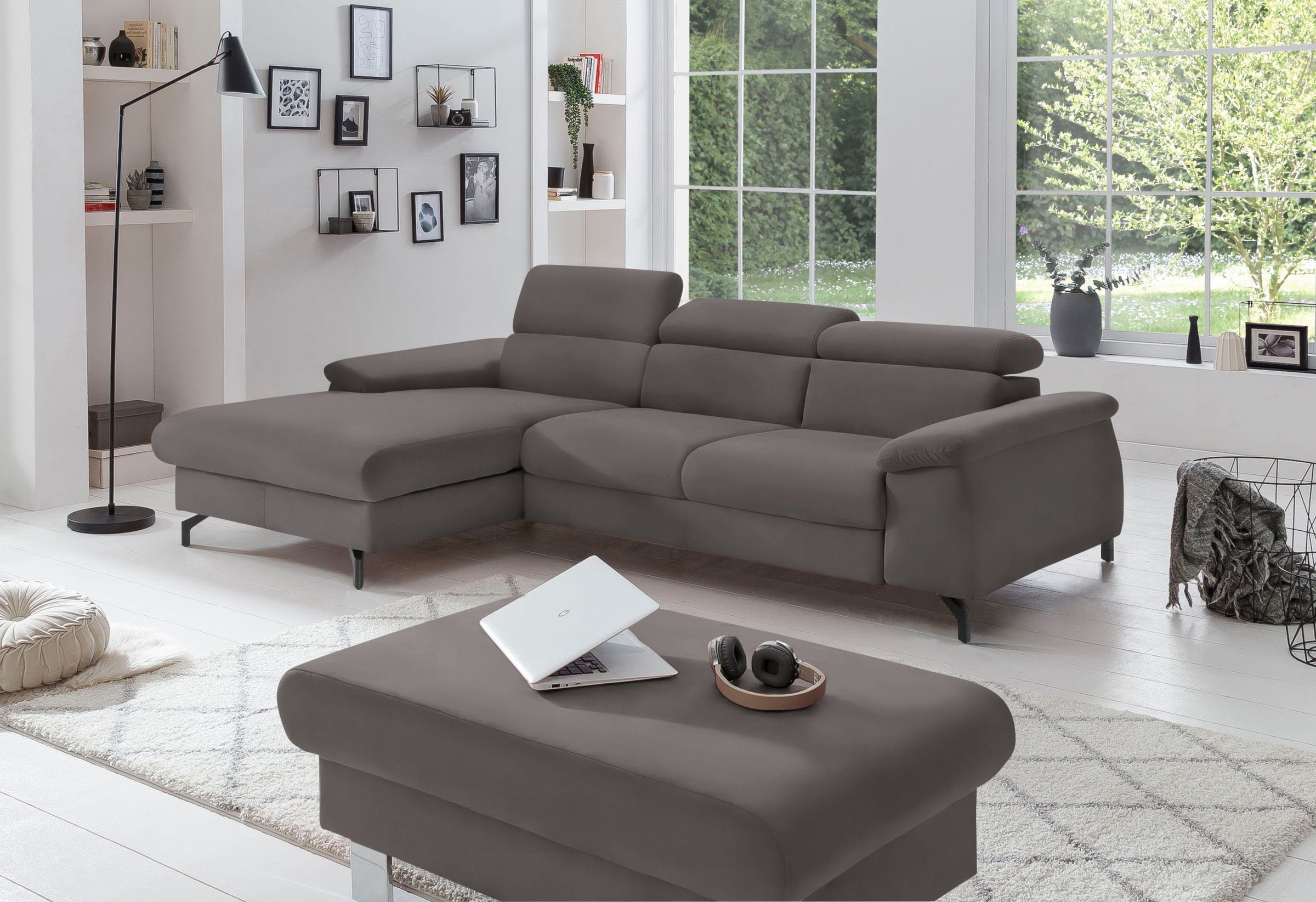 COTTA Polstergarnitur »Kitty L-Form, B: 242 bzw. 100 cm (Set: Ecksofa & Hoc günstig online kaufen