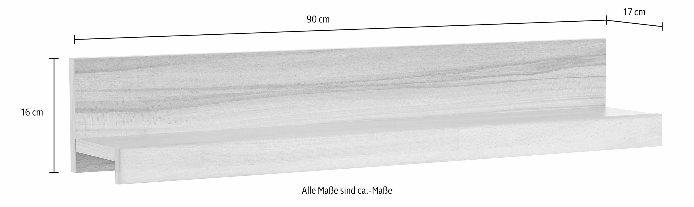 Home affaire Wandregal »Ribe,2er Set,teilmassiv, Breite: je 90 cm«, (Set, 2 günstig online kaufen