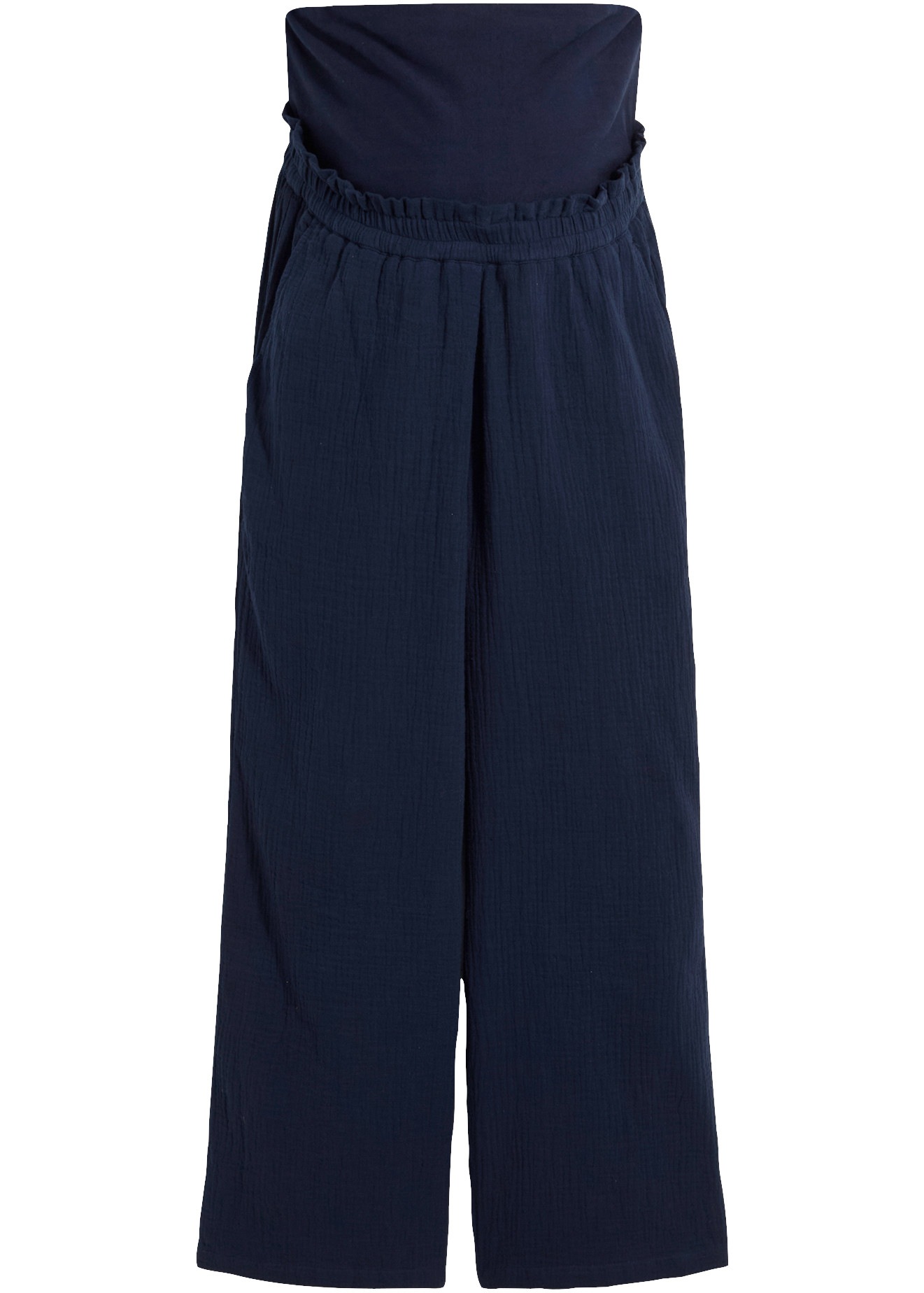 bonprix Umstandshose  aus Baumwolle, atmungsaktiv, mit breitem Jerseybund