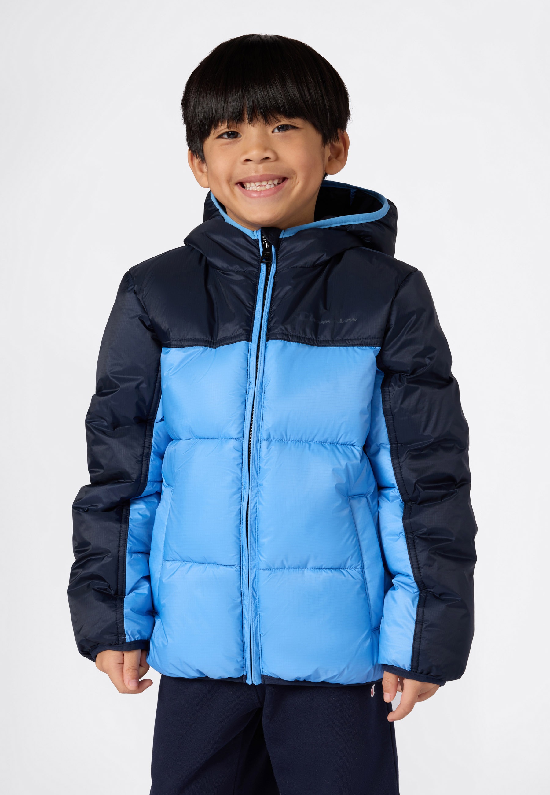 Champion Steppjacke »Colorblock Outdoor Hooded Jacket« mit Kapuze mit Kapuze, wasser- und windabweisend, mit Eingrifftaschen