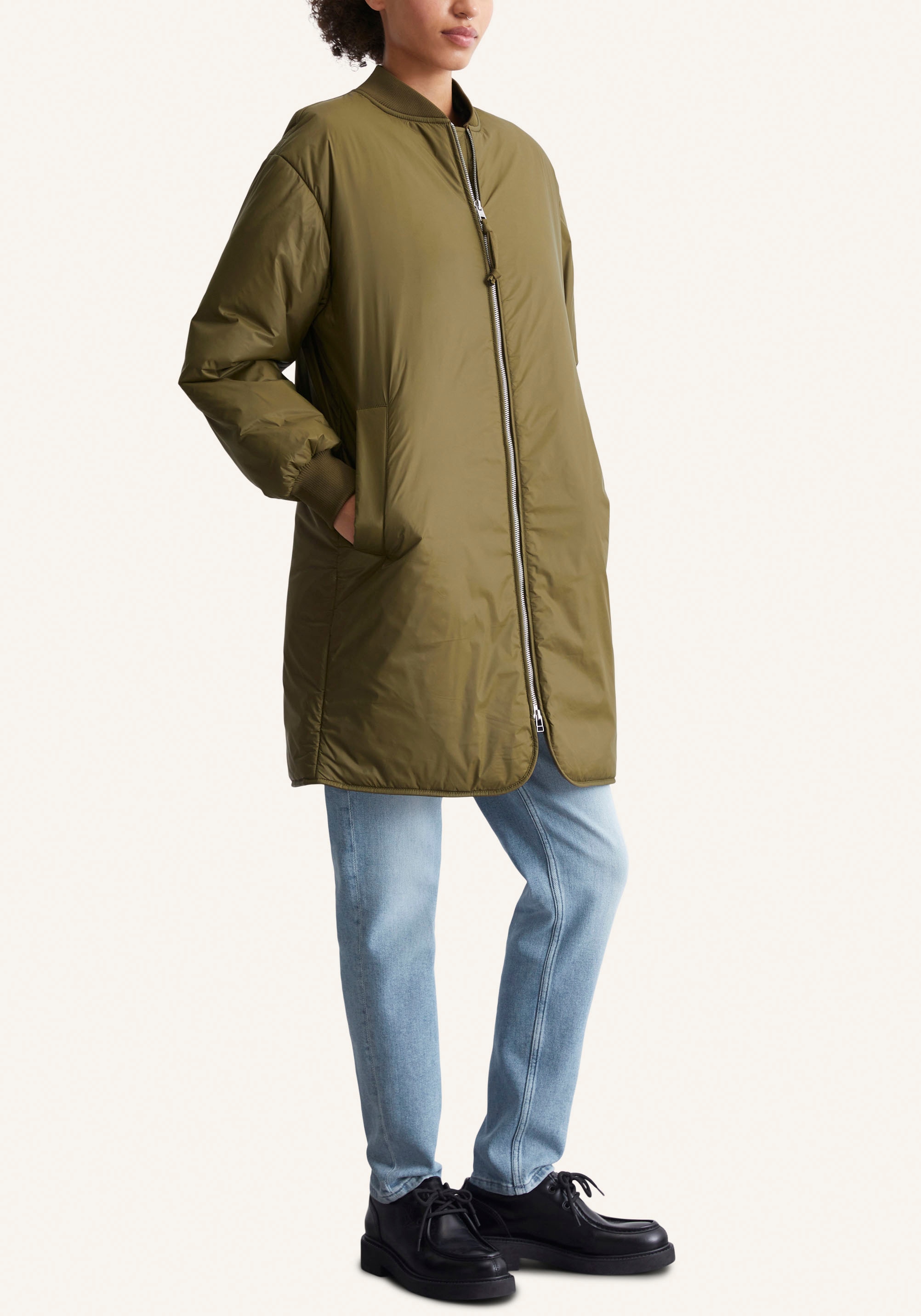 Marc O'Polo DENIM Kurzmantel, im Long-Bomber-Look