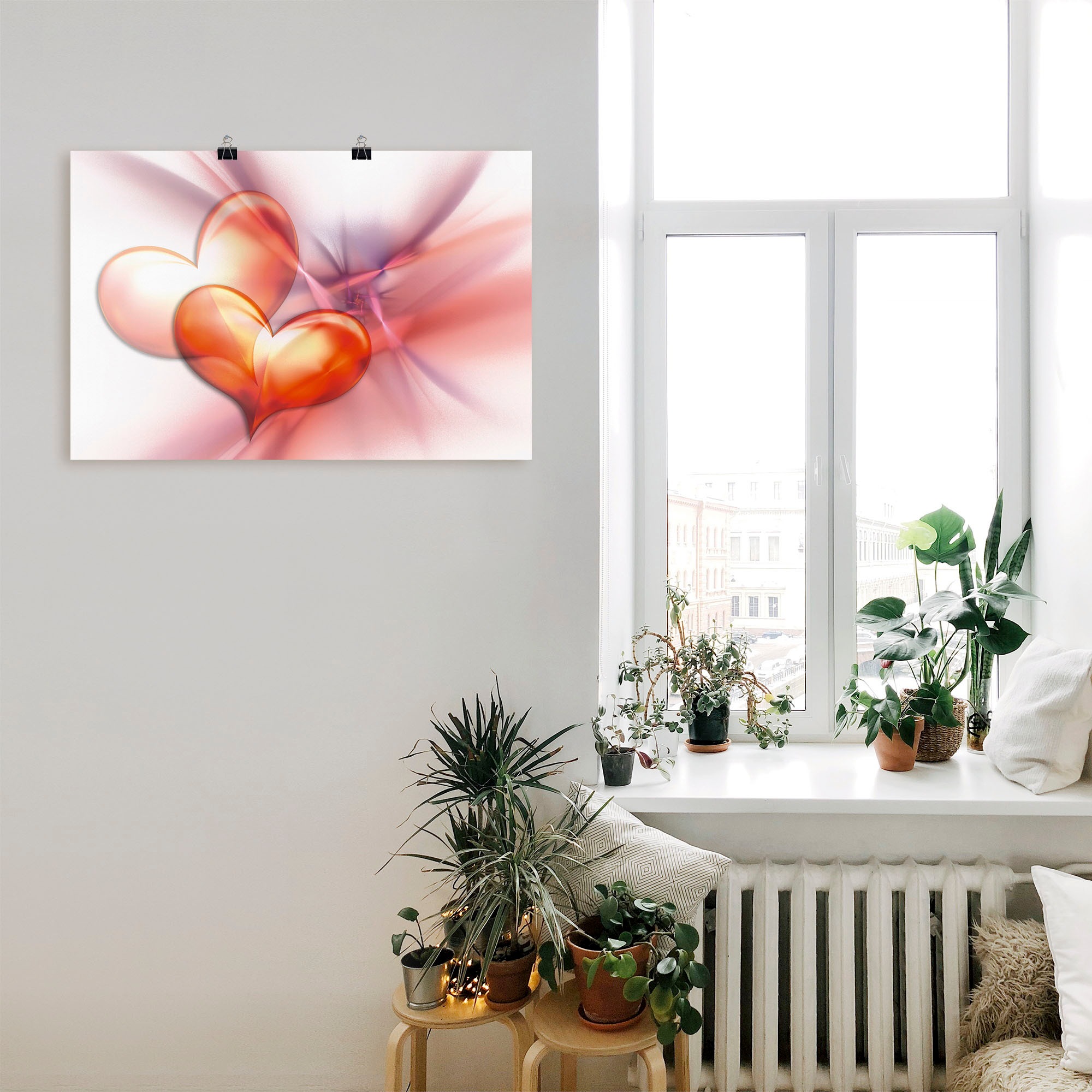 Artland Wandbild »Das höchste Glück«, Herzen, (1 St.), als Alubild, Outdoorbild, Leinwandbild, Poster, Wandaufkleber