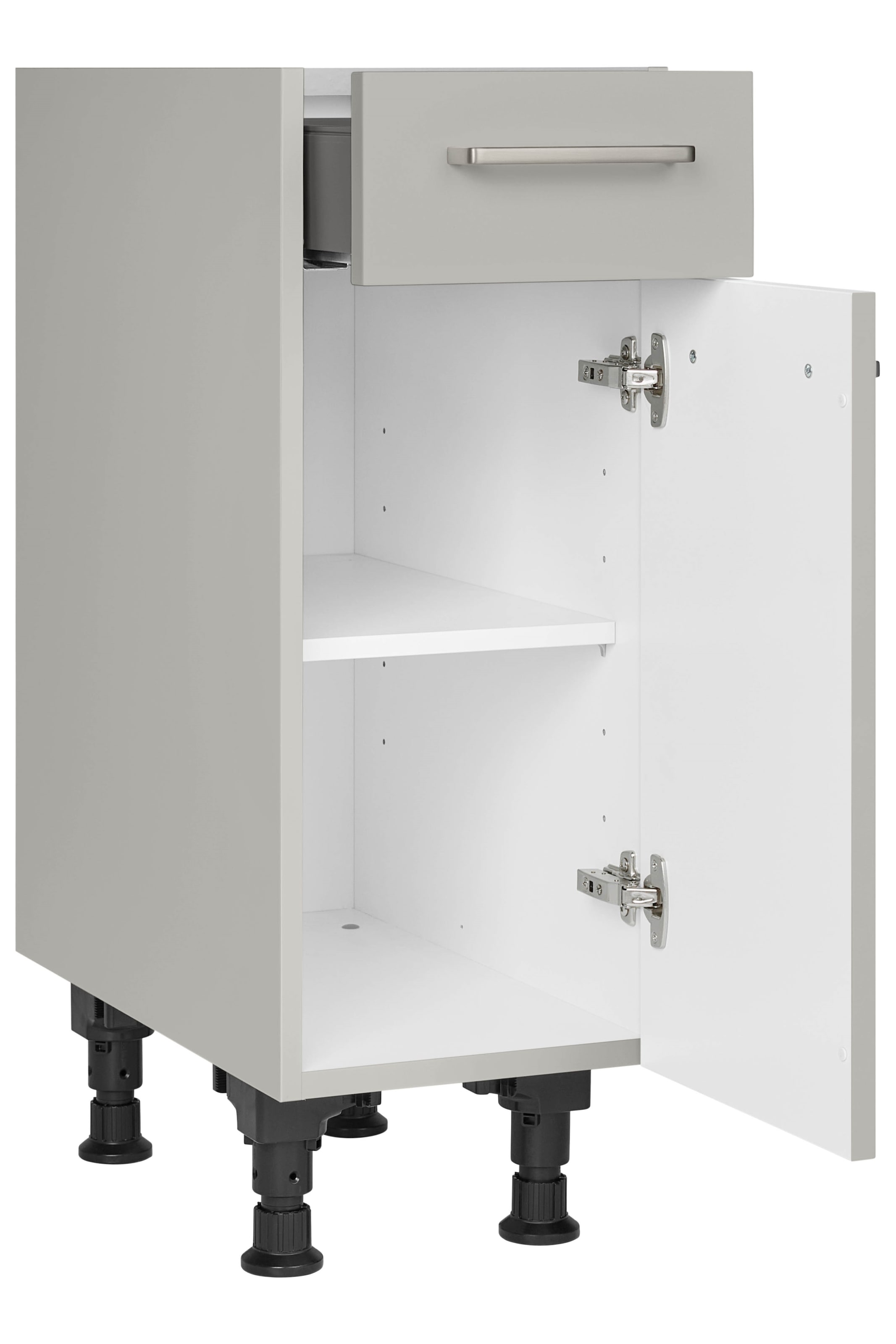 nobilia® Unterschrank »"Touch", Ausrichtung wählbar, vormontiert, in den Breiten 30, 45 und« 60 cm Breite, mit höhenverstellbaren Sockelfüßen, vormontiert