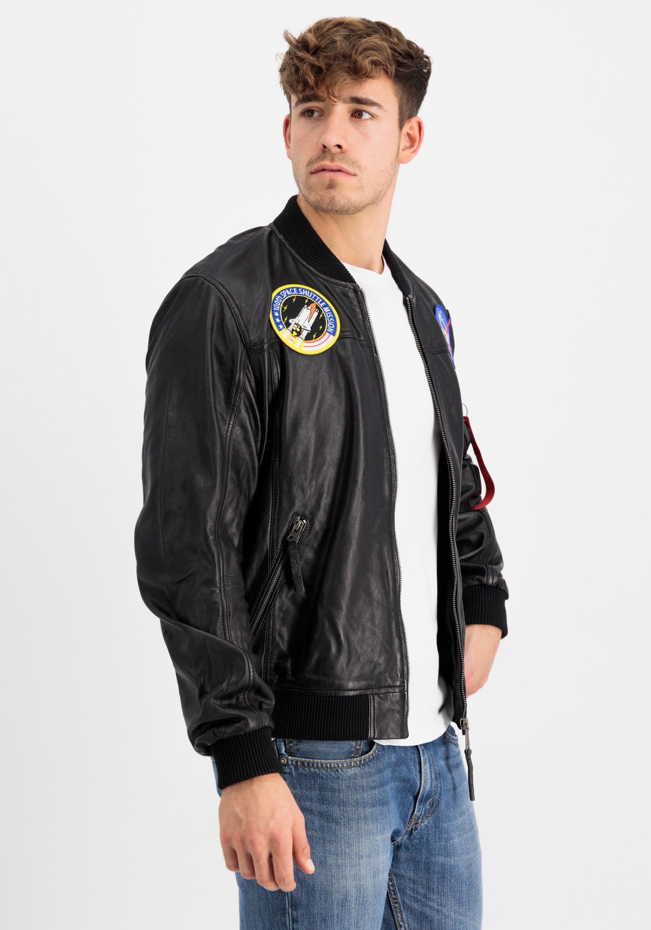 Alpha Industries Bomberjacke »Alpha Industries Men - Bomber Jackets MA-1 LW NASA Leather«