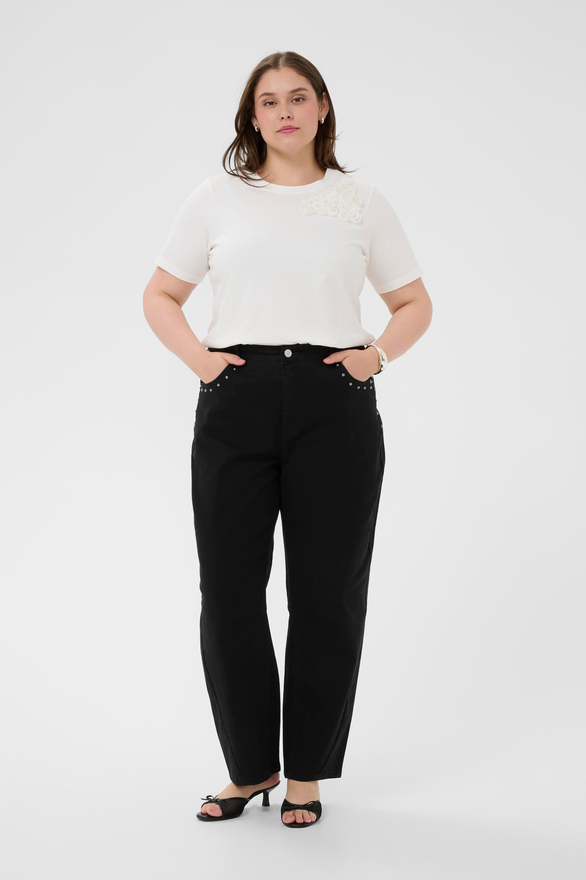 KAFFE Curve Stoffhose »Casual Hose KCbrenn«