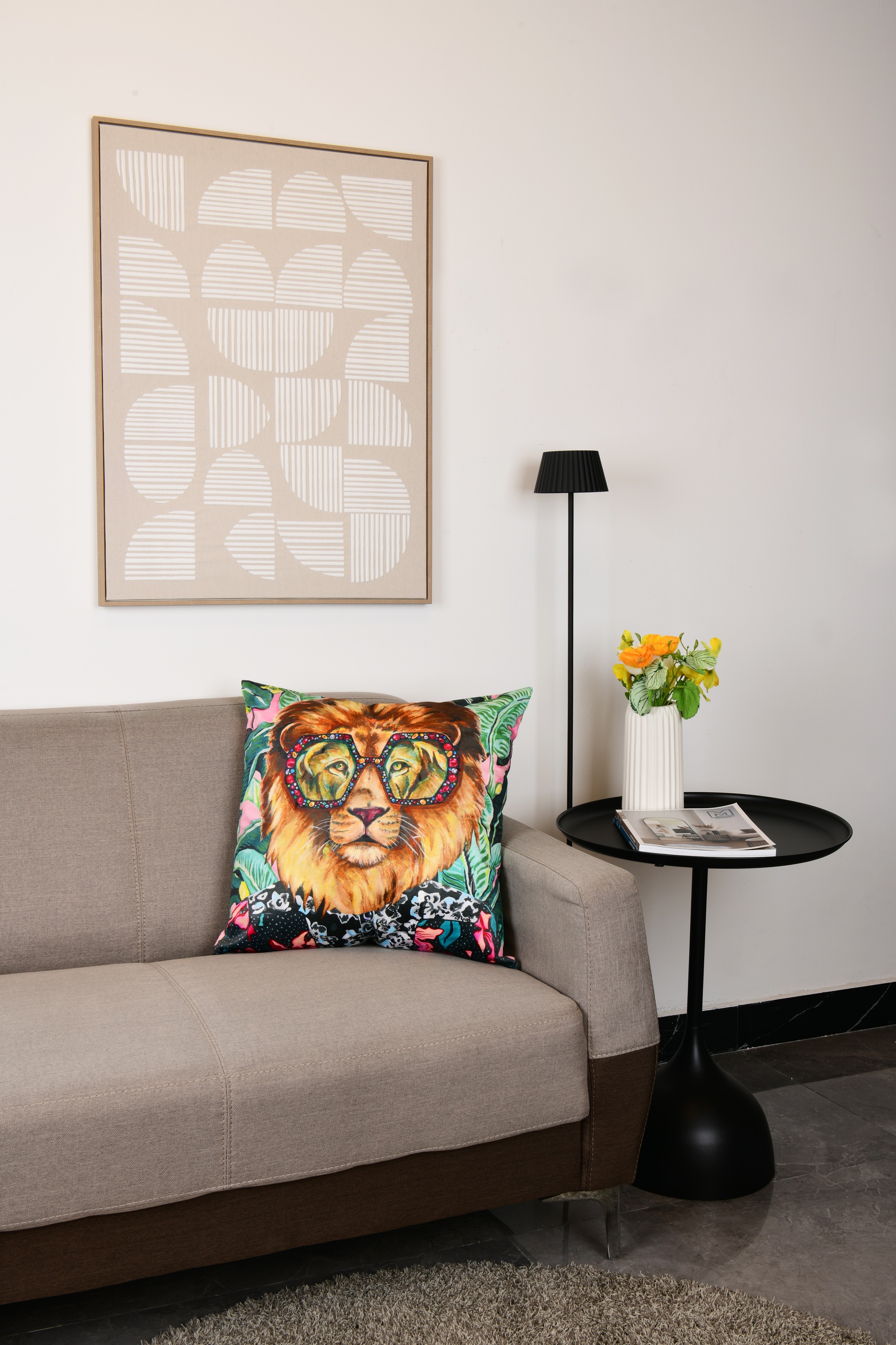 MIRRORS AND MORE Dekokissen »LEORO« gemustert, Dekokissen mit Füllung günstig online kaufen