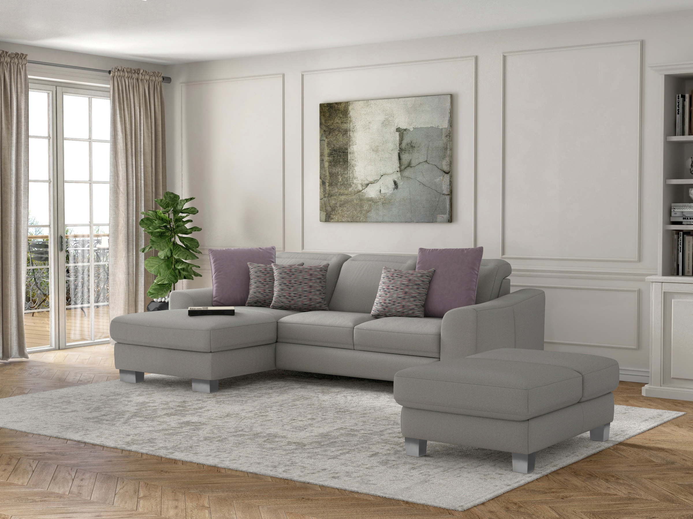 sit&more Ecksofa "Dundee L-Form", mit Federkern und Edelstahlfüßen, wahlwei günstig online kaufen