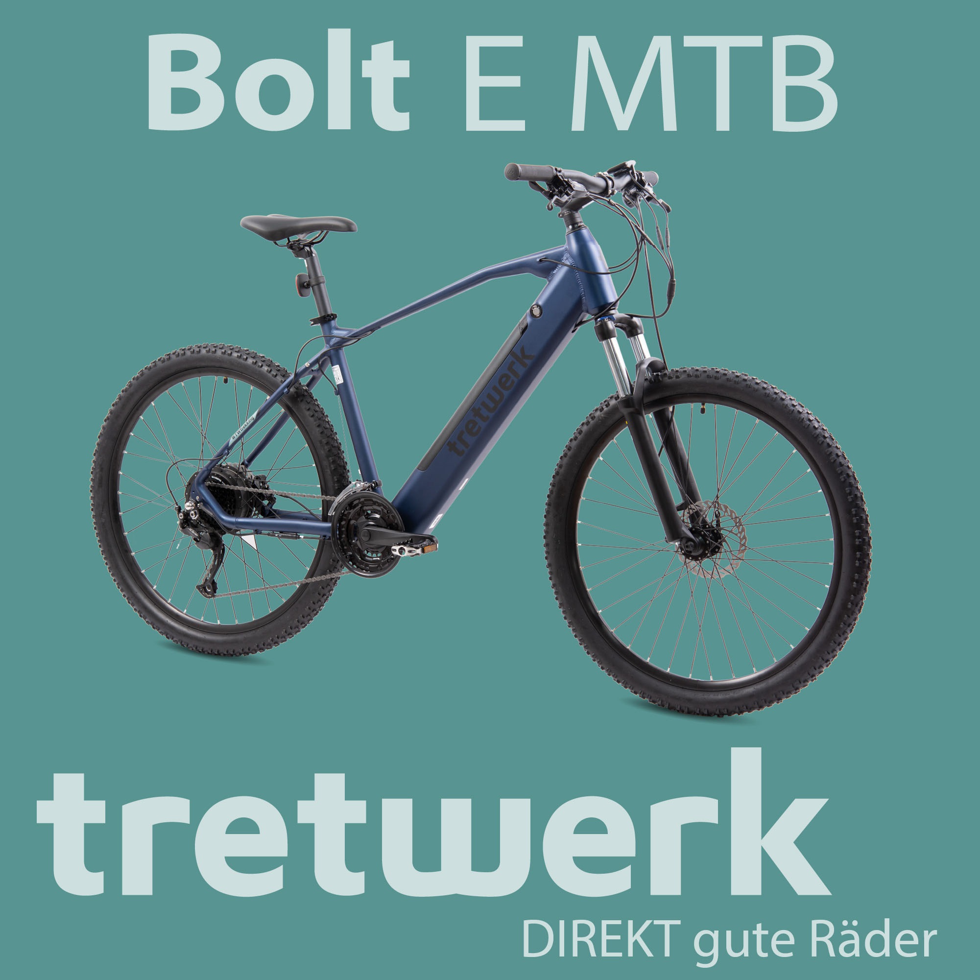 Tretwerk E-Bike »Bolt«, Shimano, Heckmotor 250 W, Pedelec, Elektrofahrrad für Damen u. Herren, MTB