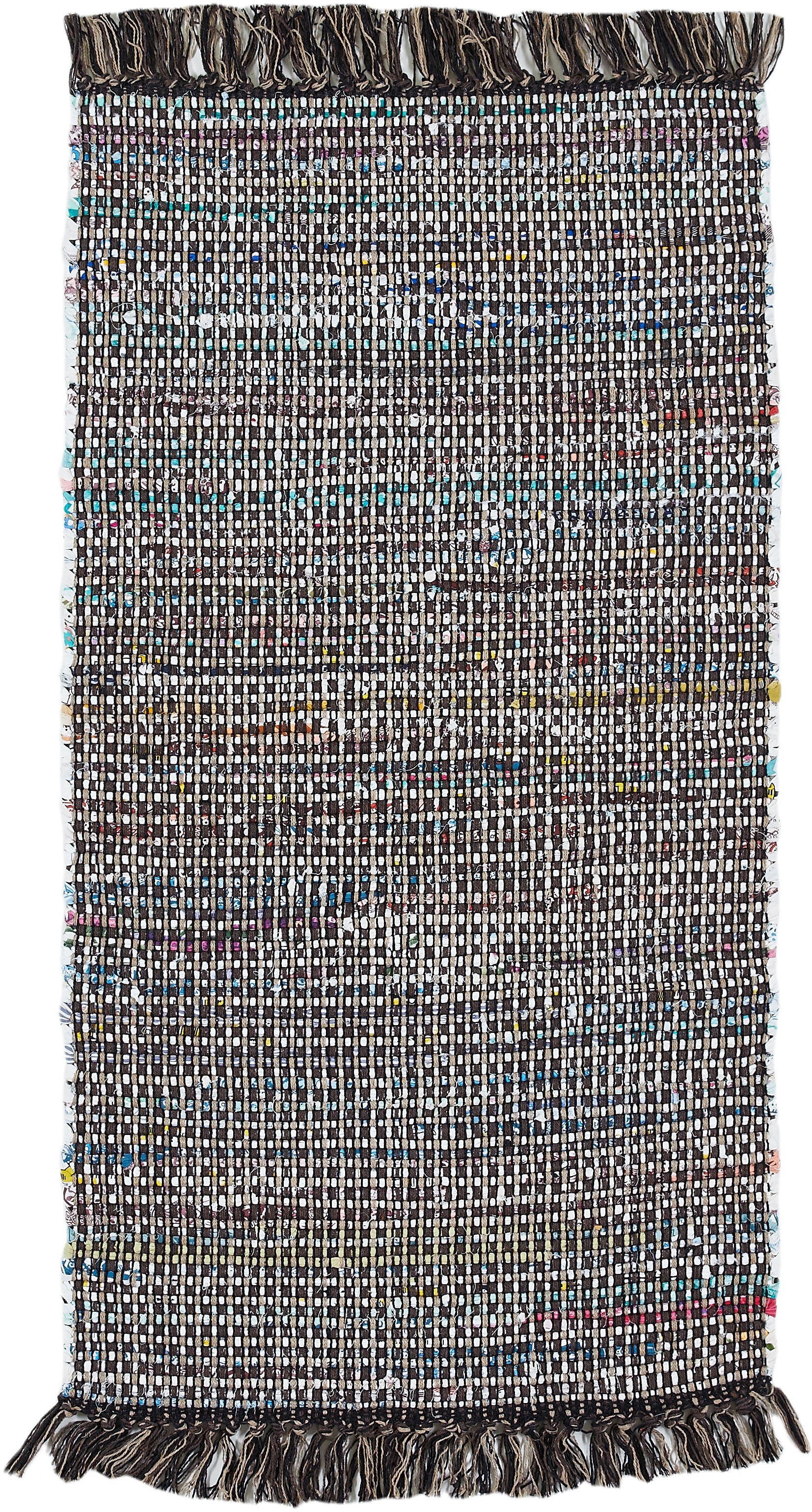 Andiamo Teppich »Frida«, rechteckig, 8 mm Höhe, Handweb Teppich, Fleckerl, reine Baumwolle, handgewebt, mit Fransen