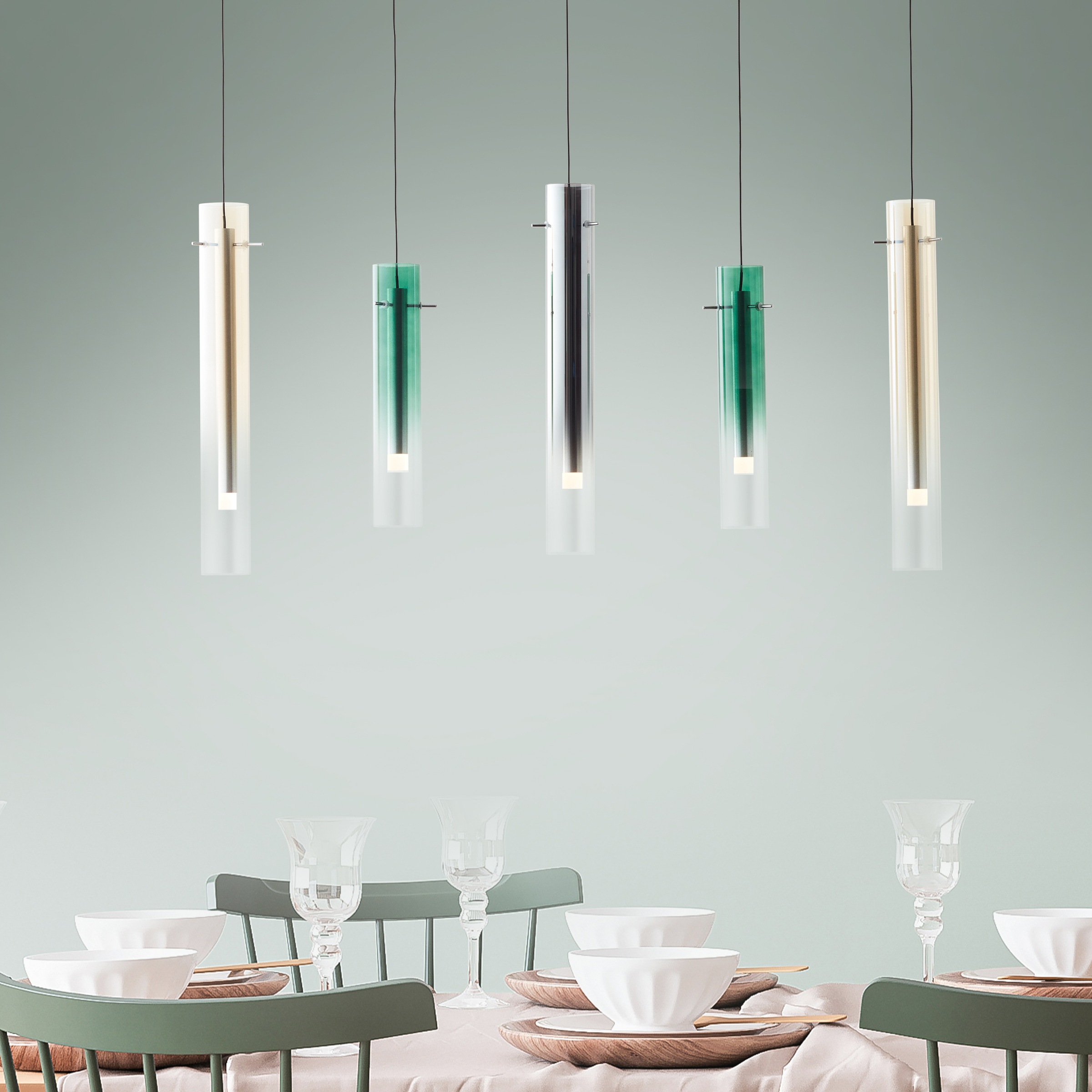 Brilliant LED Pendelleuchte »Inez«, 120 cm Höhe, 20 W, 2100 lm 3000 K, 3 Stufen Dimmer