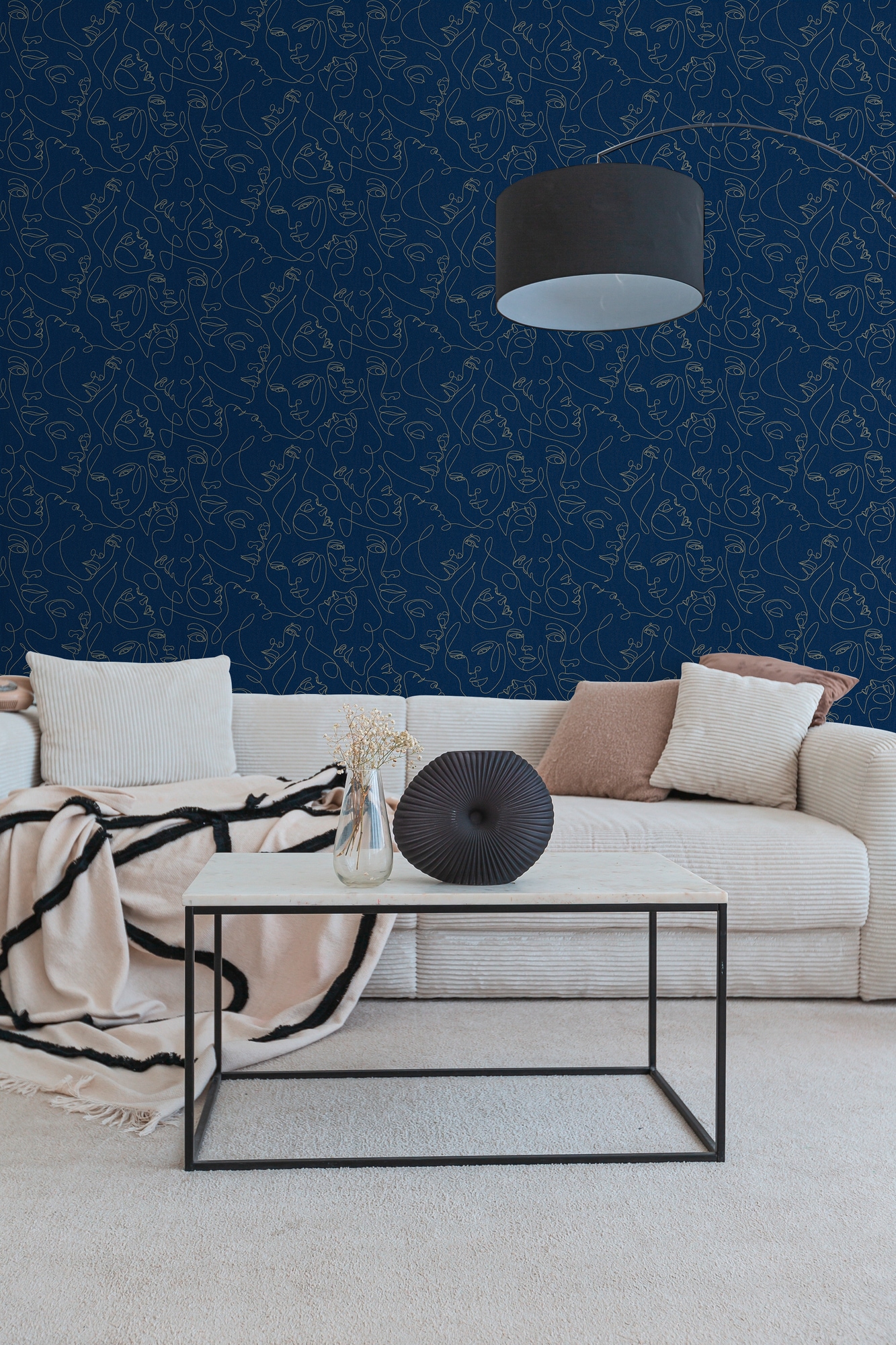 A.S. Création Vliestapete »Pintwalls III Line-Art Abstrakte Gesichter« 3D-Optik strukturiert One-Line-Gesichter, moderne Akzente, Wohn-, Schlafzimmer, Flur