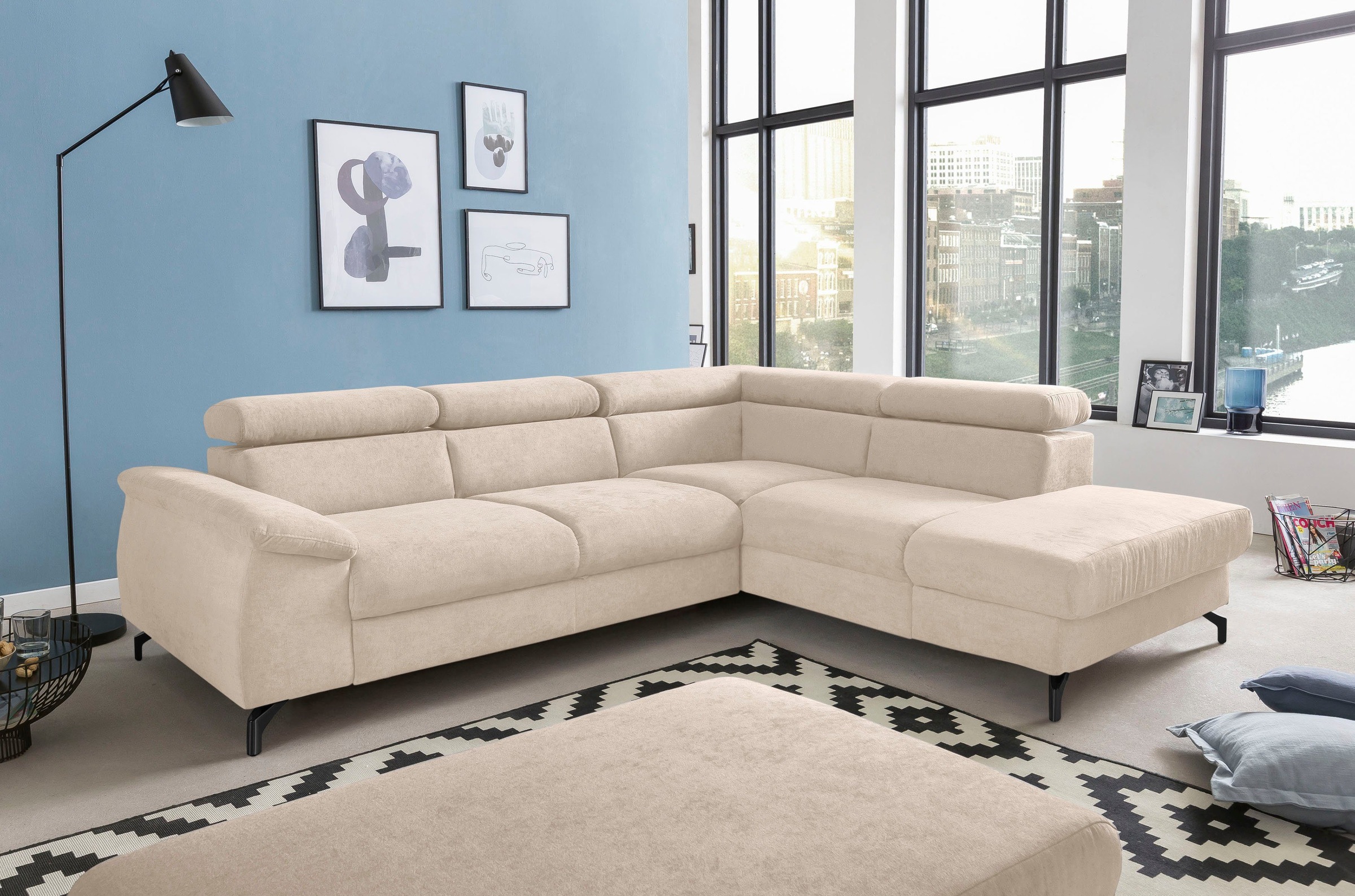 COTTA Polstergarnitur »Kitty L-Form, B: 249 bzw. 100 cm (Set: Ecksofa & Hoc günstig online kaufen