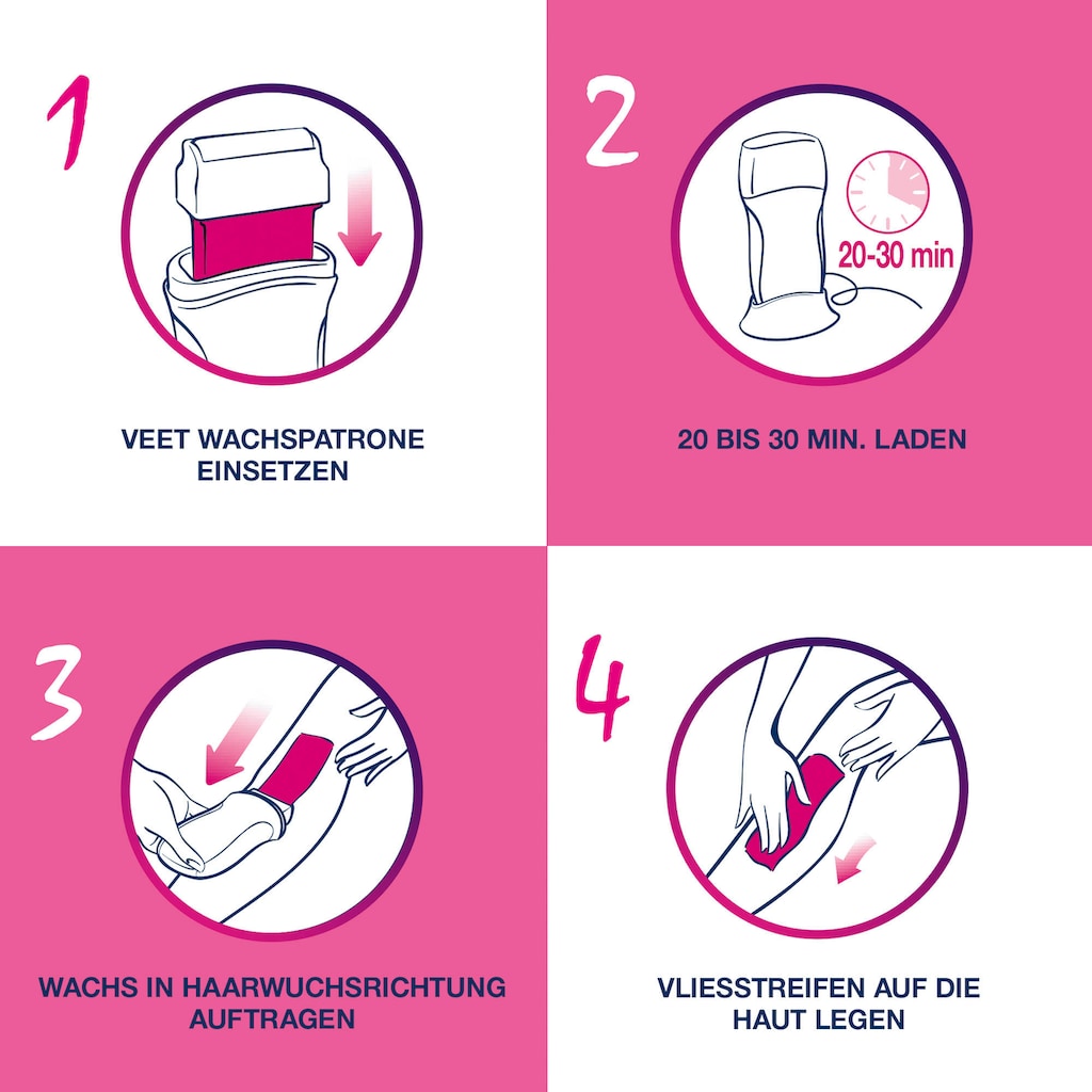 Veet Enthaarungswachs »Essential Inspirations Easy Wax Roll-On Set«