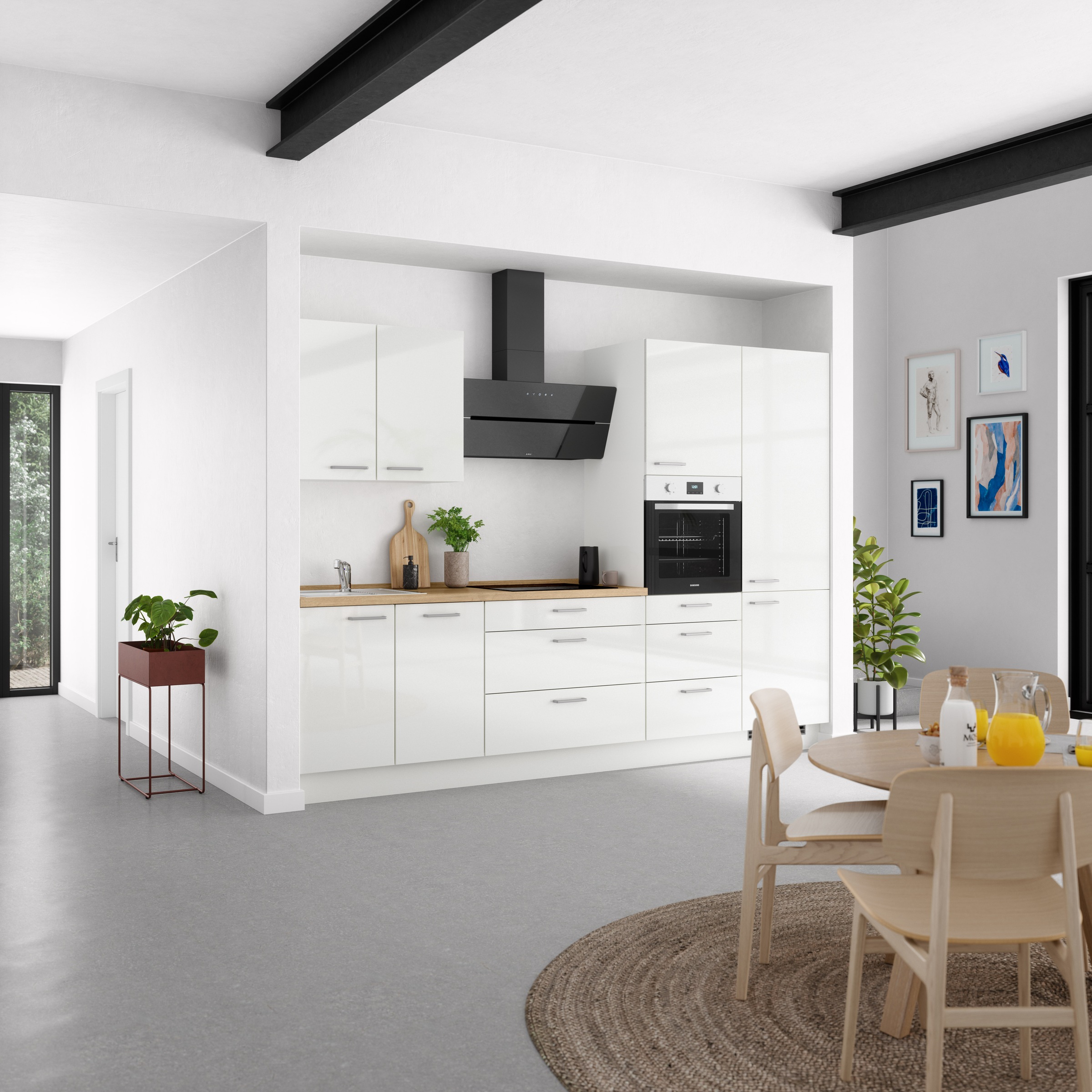 nobilia® Küchenzeile »"Flash II"«, vormontiert, Ausrichtung wählbar, Breite 300 cm, wahlw. mit E-Geräten