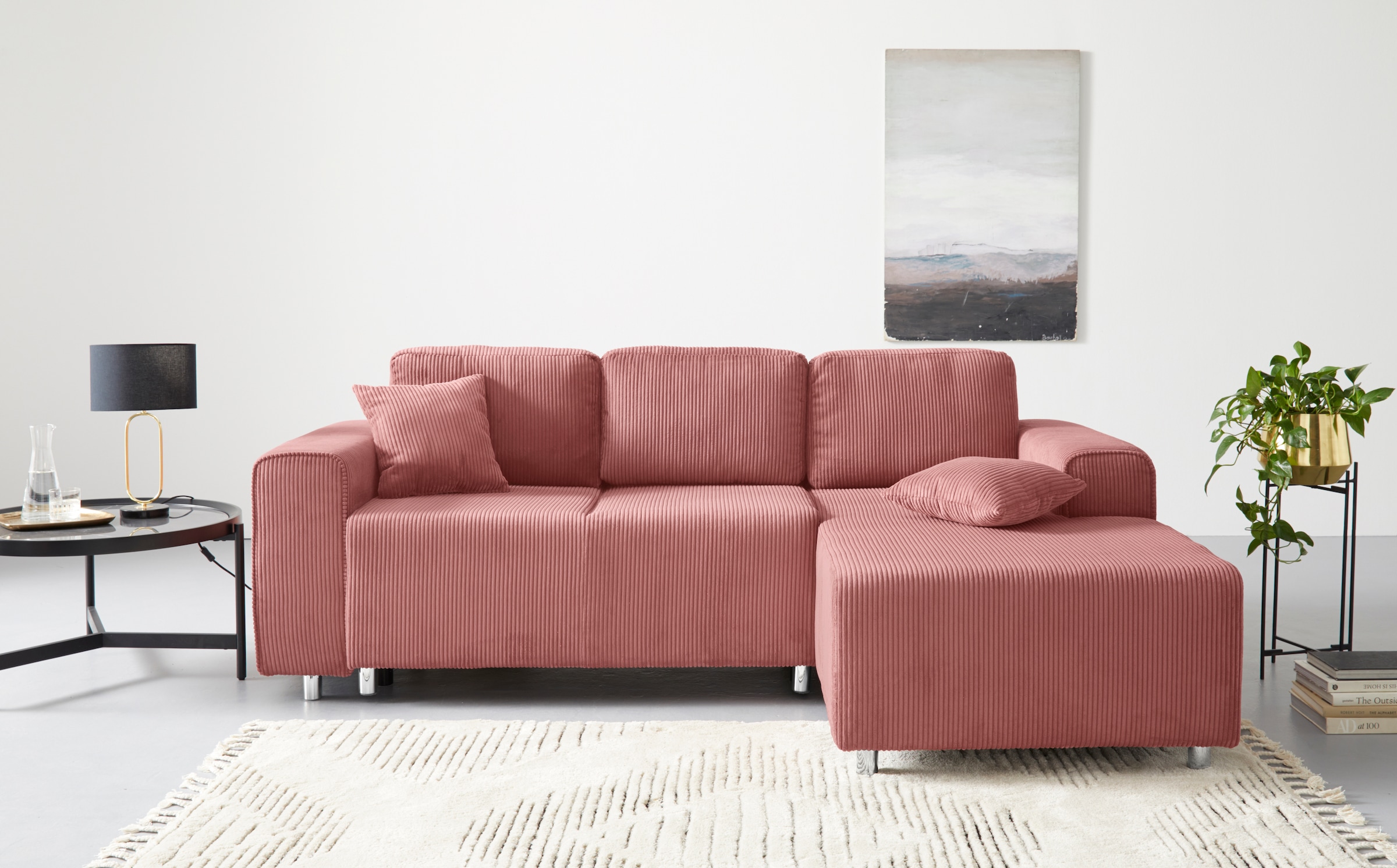 Home affaire Ecksofa »Györ« L-Form, wahlweise mit Bettfunktion und Bettkast günstig online kaufen