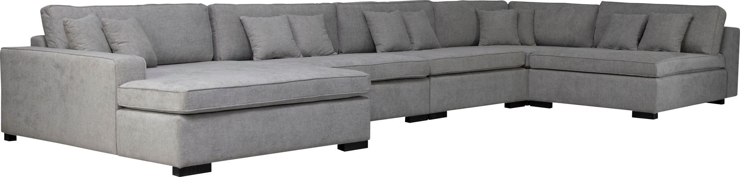 Home affaire Wohnlandschaft »Skara XXL U-Form«, Lounge-Sofa XXL mit Federkern-Polsterung, in vielen Bezugsvarianten