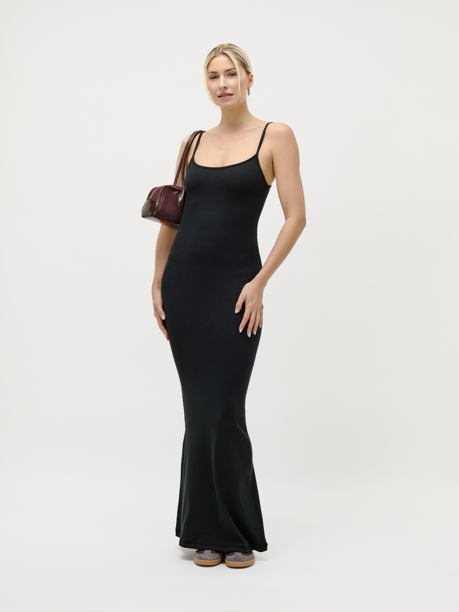 LeGer Maxikleid »Corin, LeGer by Lena Gercke« gerippter Materialmix, figurbetont