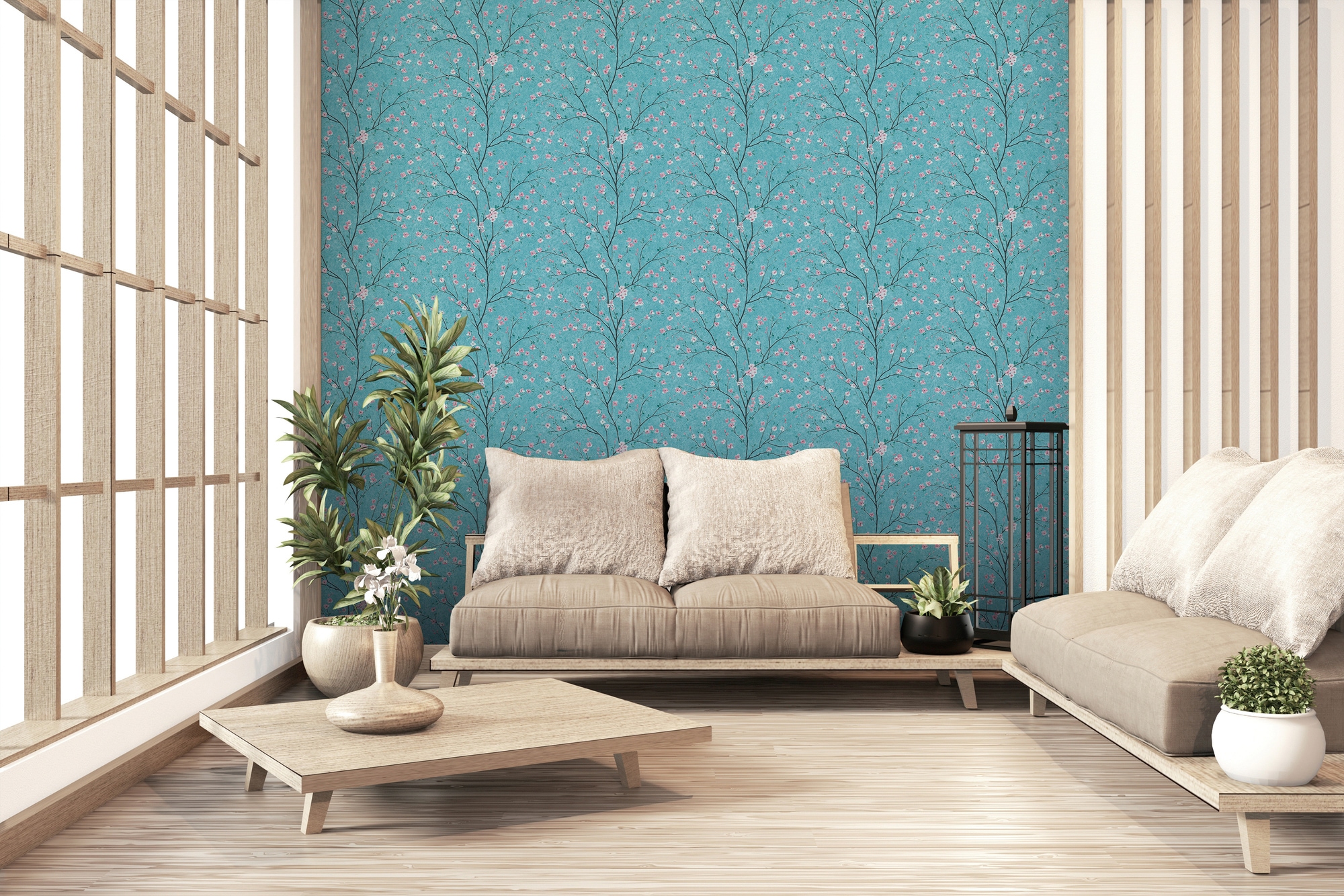 living walls Vliestapete »Metropolitan Stories, Mio Tokio«, floral-botanisch-Wald, Tapete Blumen Tapeten Wohnzimmer Schlafzimmer Küche modern Design Büro