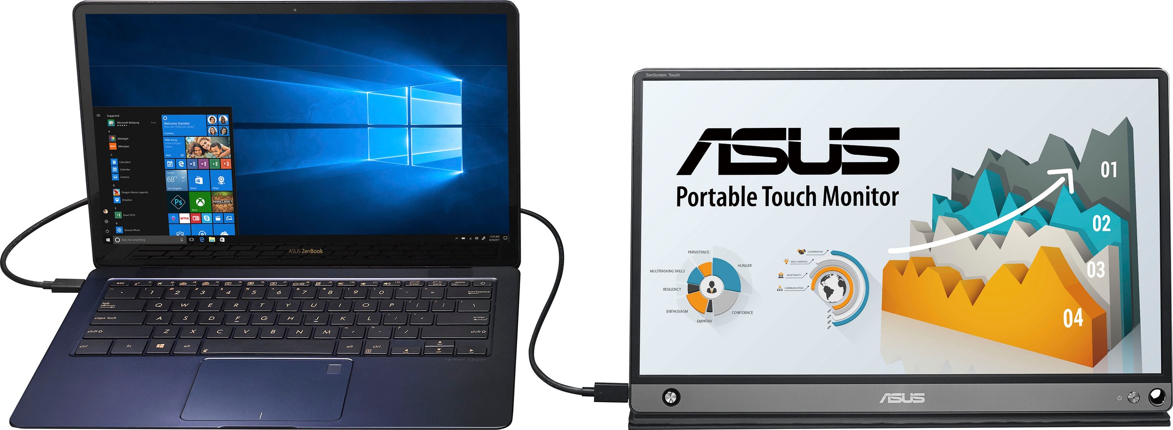 Asus Portabler Monitor »MB16AMT«, 40 cm/16 Zoll, 1920 x 1080 px, Full HD, 5 ms Reaktionszeit, 60 Hz