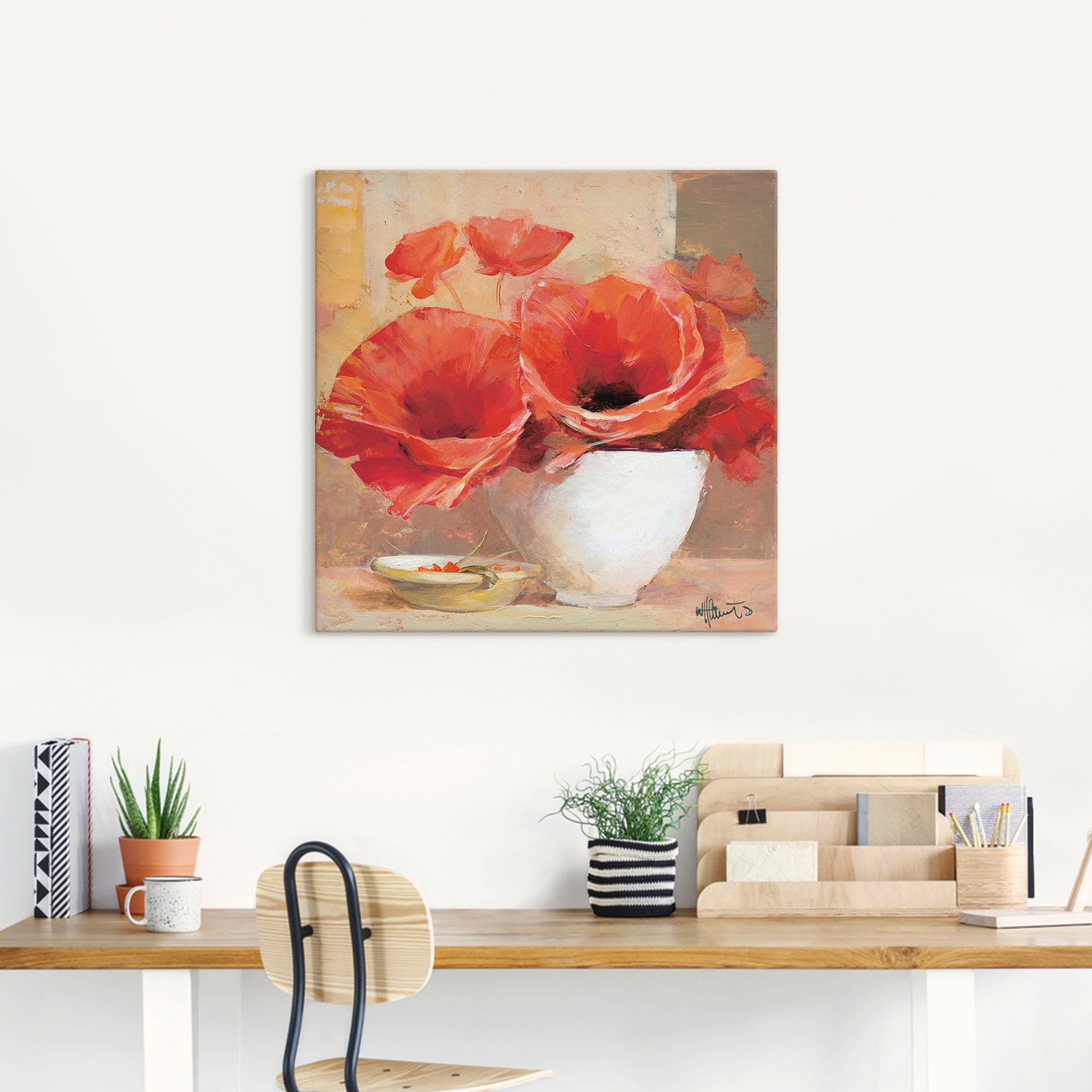 Artland Leinwandbild »Mohn II« 1 Stk. tlg. auf Keilrahmen gespannt günstig online kaufen