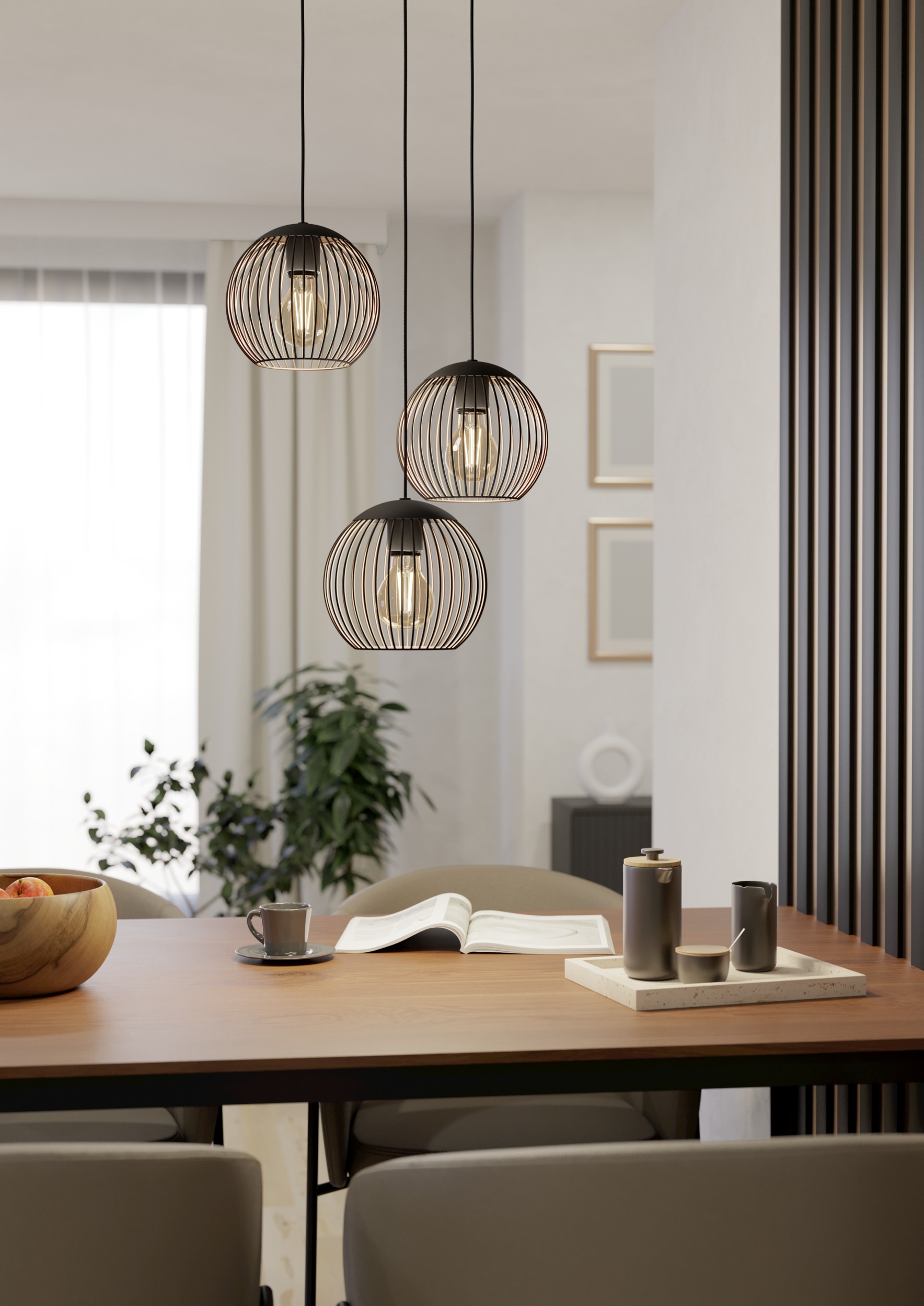 EGLO Hängeleuchte »ALMANZORA Pendellampe - Stahl - E27 - 3X60W - IP20« E27 günstig online kaufen