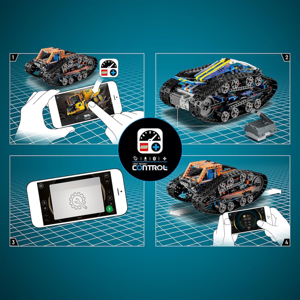 LEGO® Konstruktionsspielsteine »App-gesteuertes Transformationsfahrzeug (42140), LEGO® Technic«, (772 St.), Made in Europe