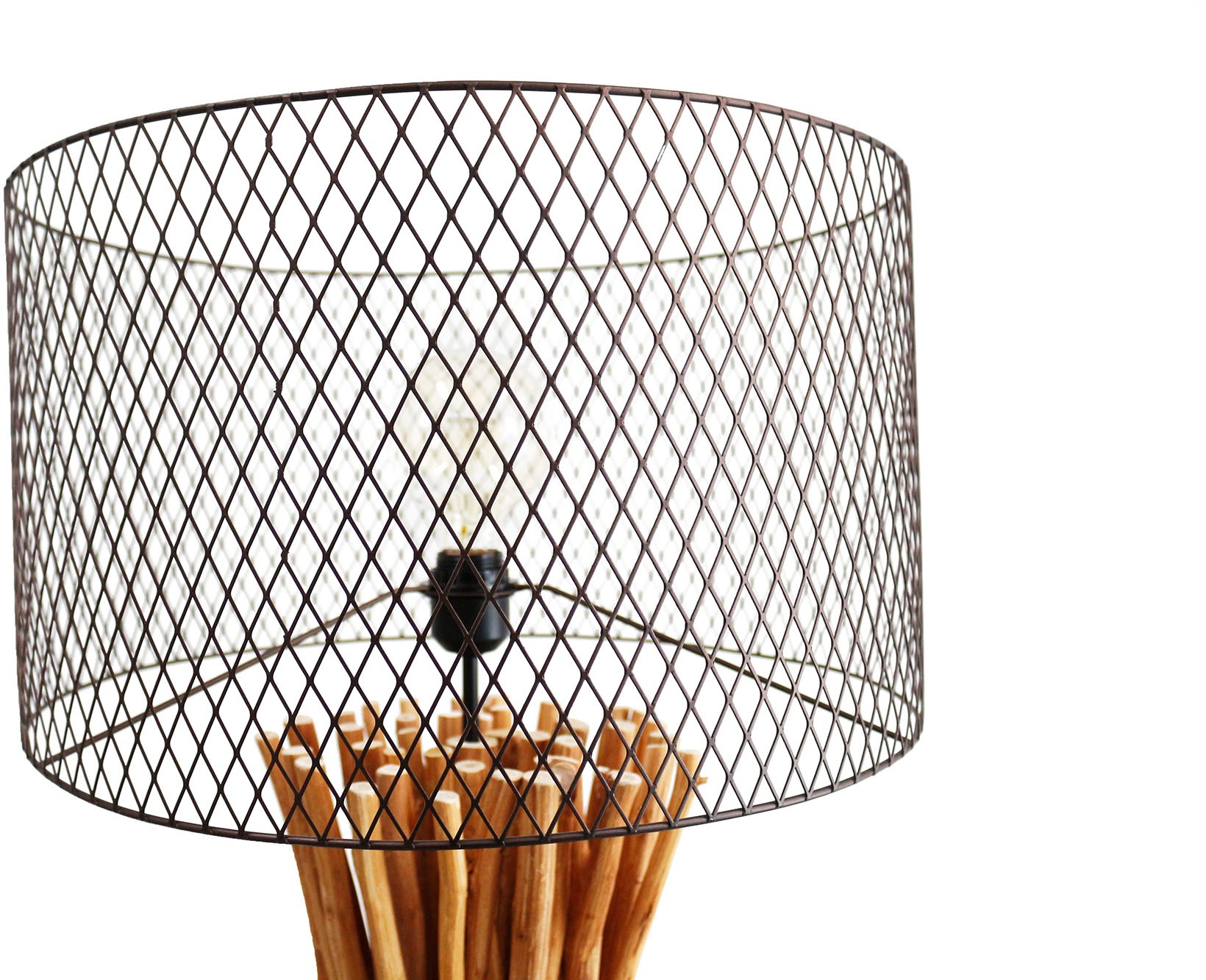 SalesFever Stehlampe »Bailee«, 1 flammig, Leuchtmittel E27 | ohne Leuchtmittel, handgefertigt, Schirm im Rost-Look