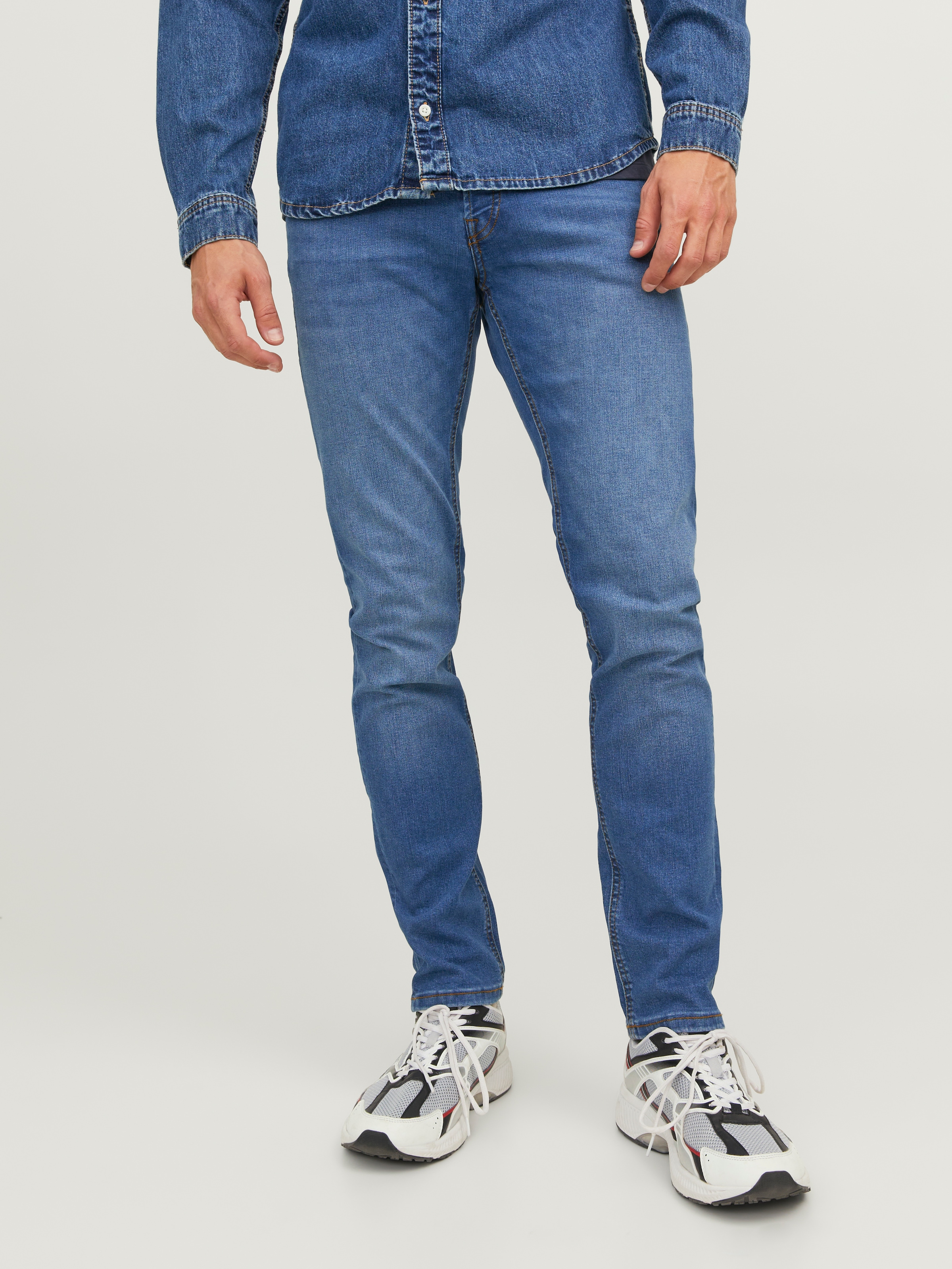 Jack & Jones Slim-fit-Jeans »JJIGLENN mit Used-Look und Stretchkomfort« Abriebeffekte, modisch, slim fit, Baumwollmischung