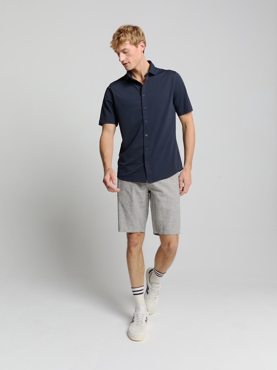 NO EXCESS Chinohose »No Excess Leinen Shorts«