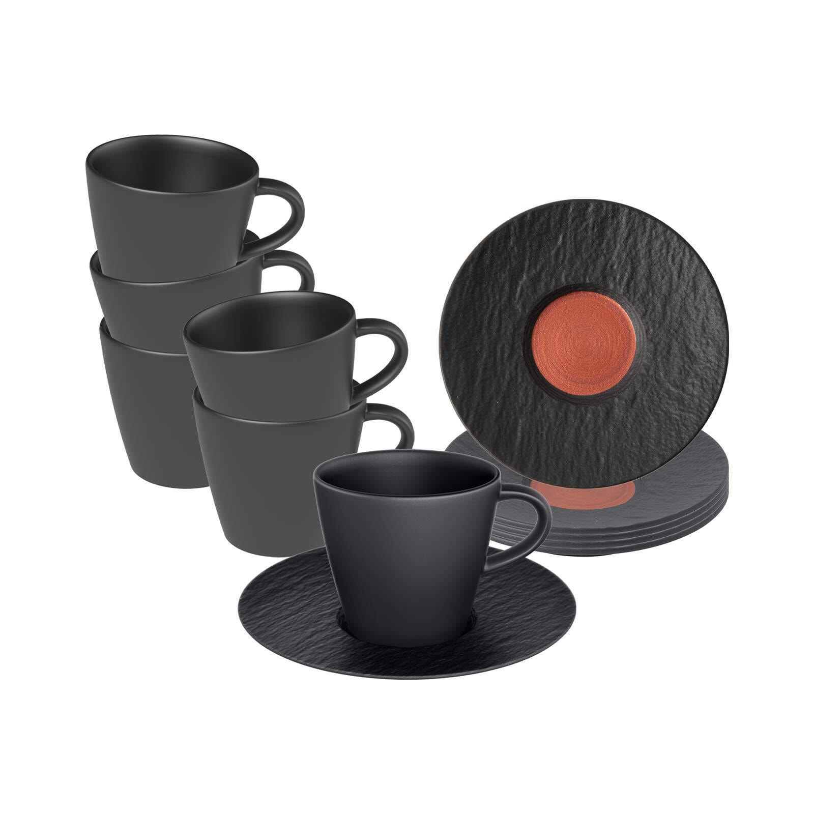 Villeroy & Boch Tasse »Espressotassen mit Untertassen Manufacture Rock Glow günstig online kaufen