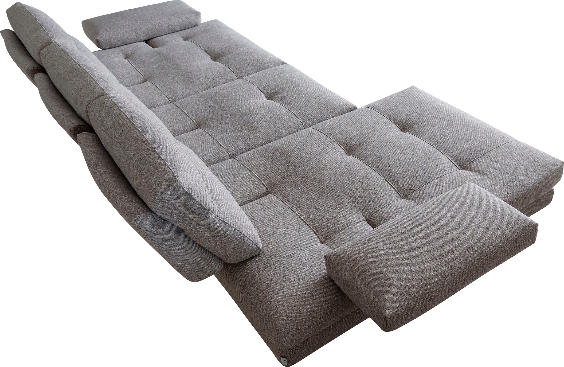CALIA ITALIA Ecksofa »Toby Wing, L-Form, Designsofa mit sensationellem Sitzkomfort«, inklusive Sitztiefenverstellung, Füße in chrom glänzend