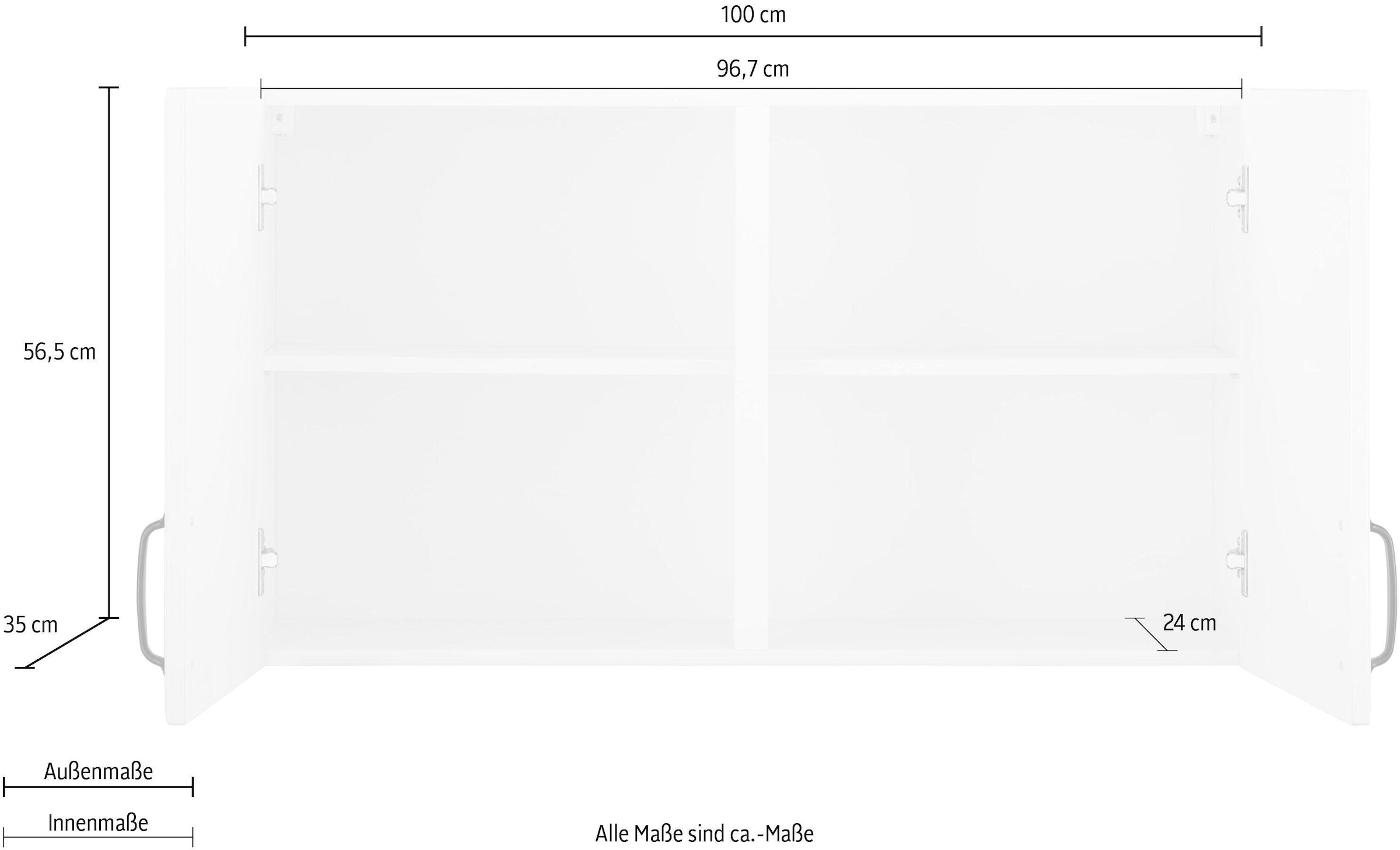 wiho Küchen Hängeschrank »Erla«, 100 cm breit mit Kassettenfront