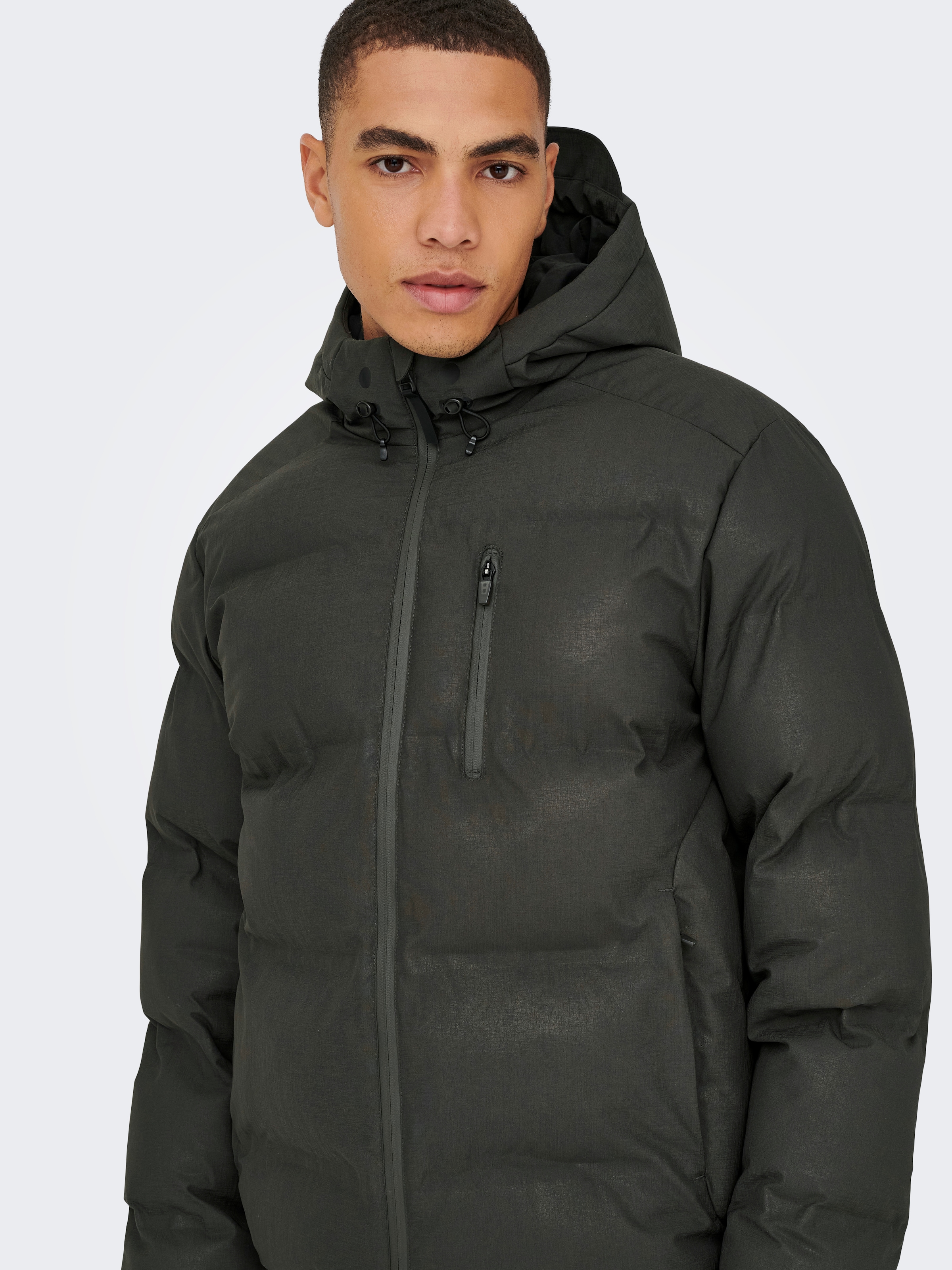ONLY & SONS Steppjacke »ONSMATHIS PUFFER OTW« mit Kapuze