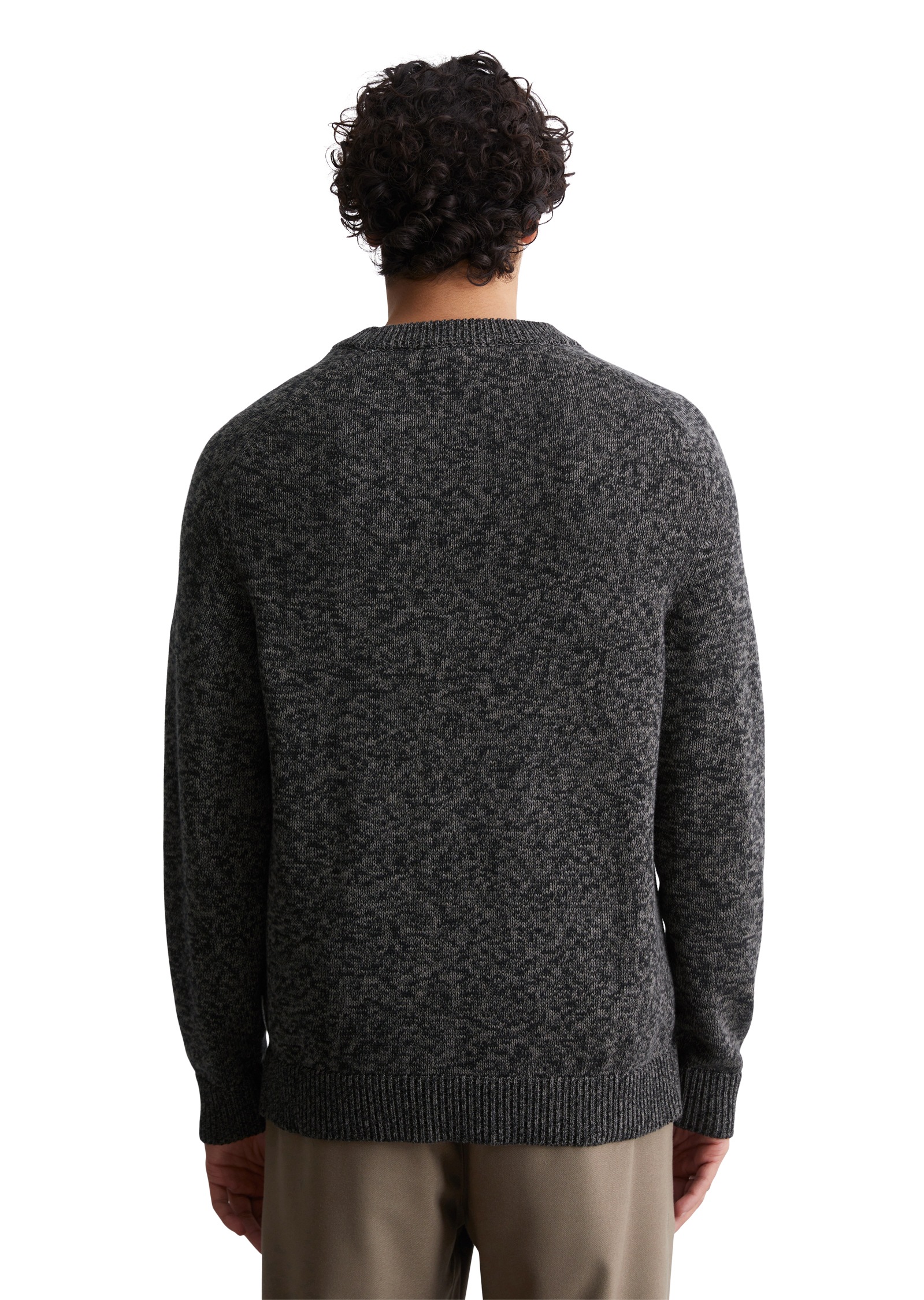 Marc O'Polo DENIM Rundhalspullover, lebendiger Bicolor-Effekt