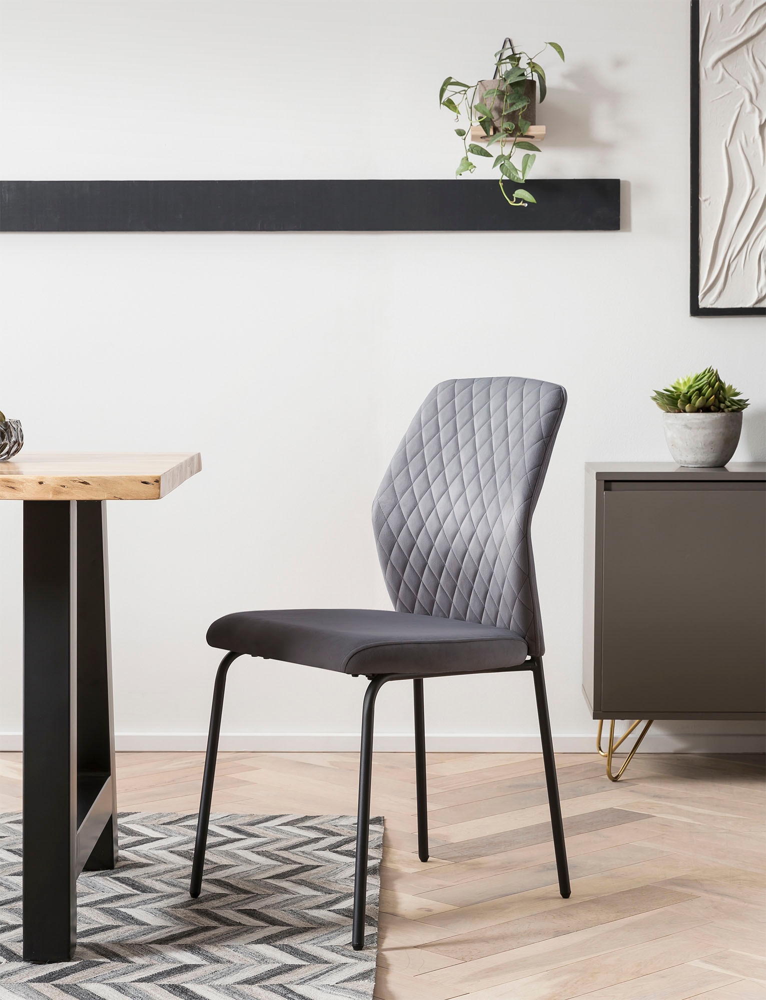 SalesFever 4-Fußstuhl »Esszimmerstuhl mit elegantem Stil« (Set) 2 Stk.2er S günstig online kaufen