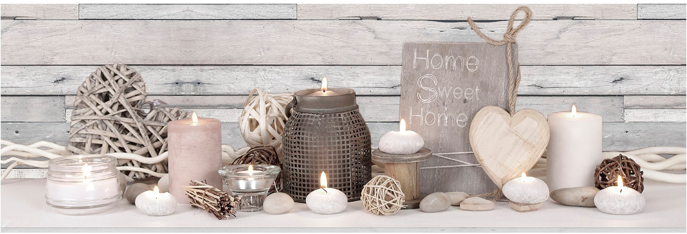 Art for the home LED-Bild »Cosy Home«, (1 St.), LED Leinwandbild 90x30cm