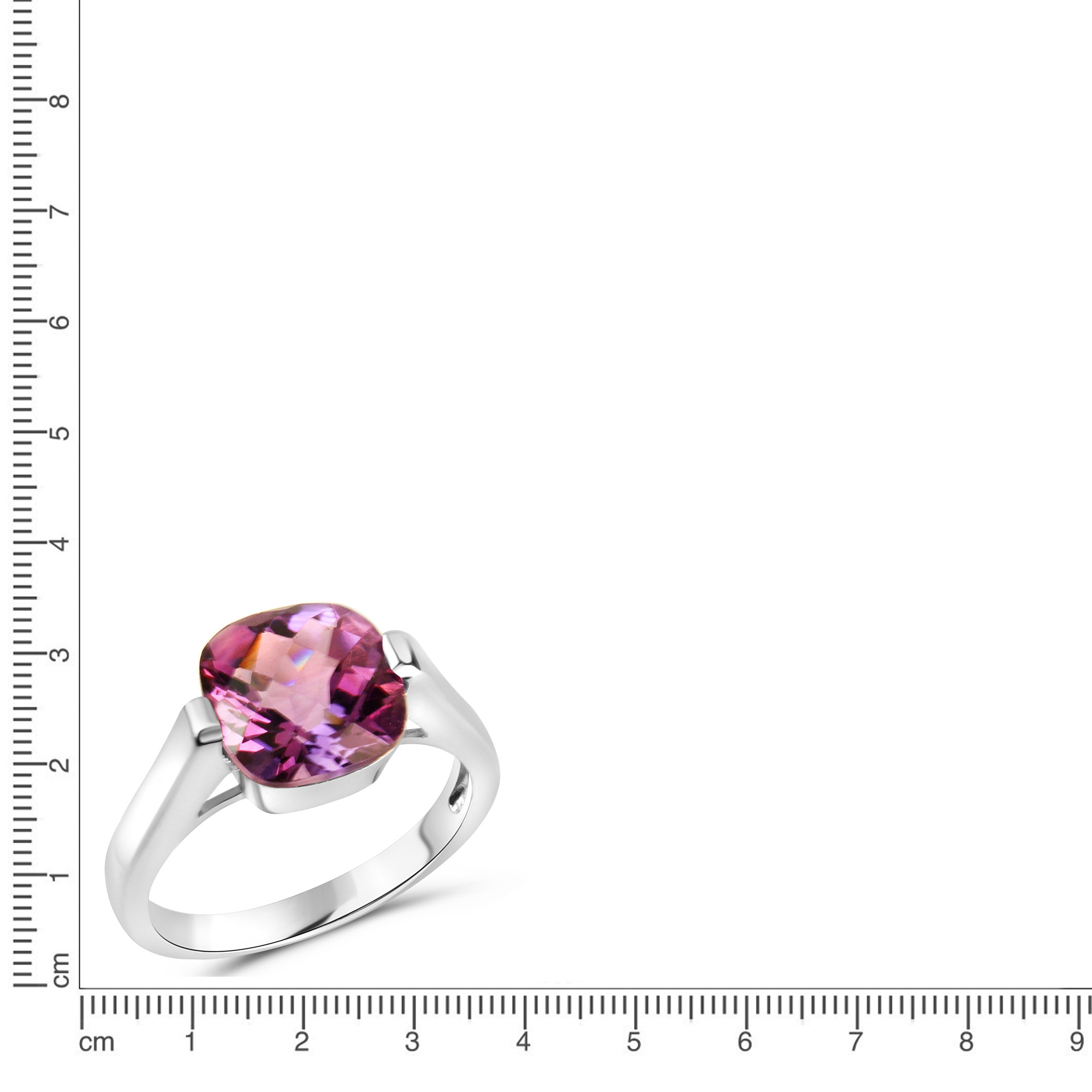 Vivance Fingerring »925/- Sterling Silber rhodiniert Amethyst«