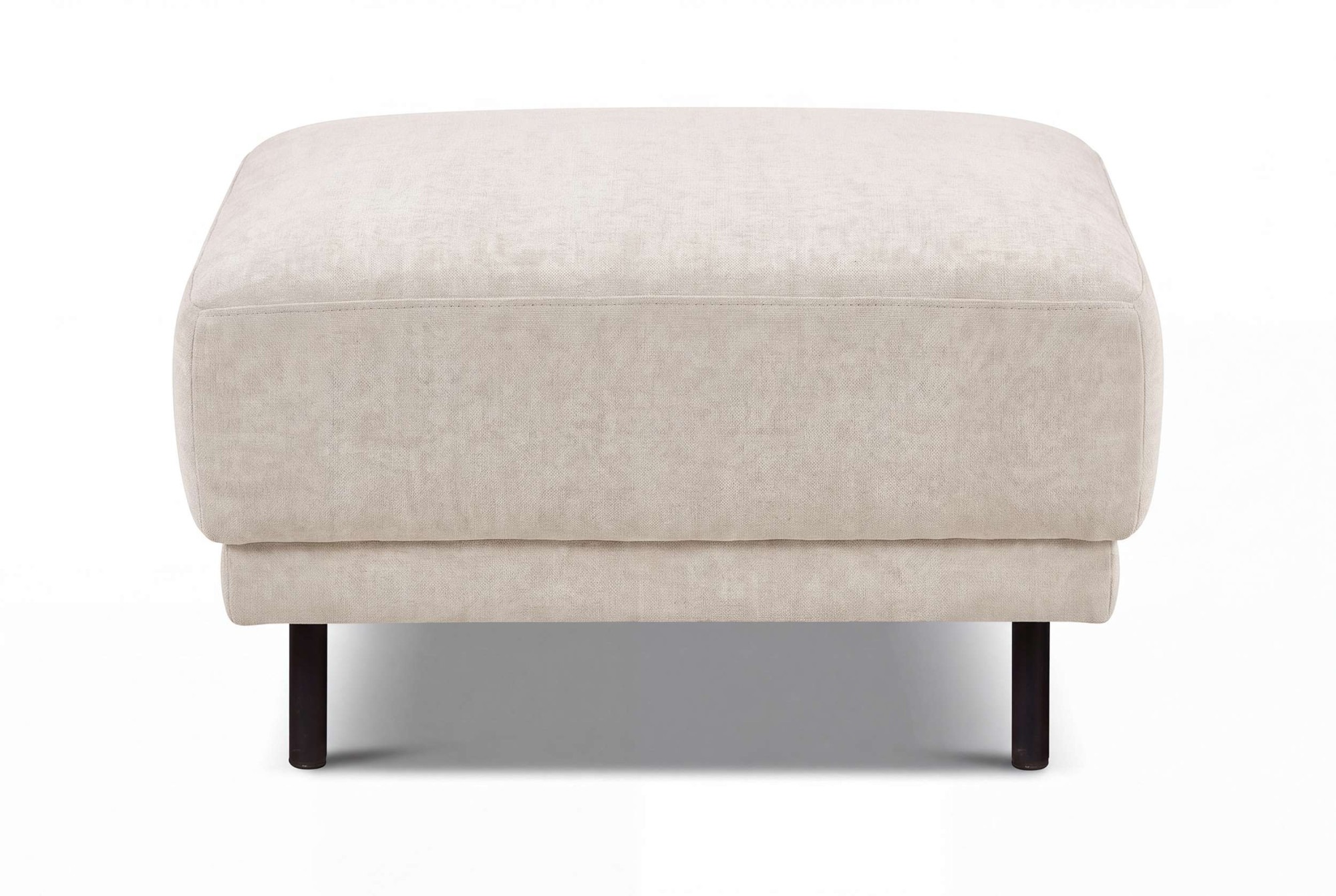 OTTO home Polsterhocker »Sveeva, 73x57 cm, schwarze Metallfüße« langlebiger Webstoff, viele Farben zur Auswahl