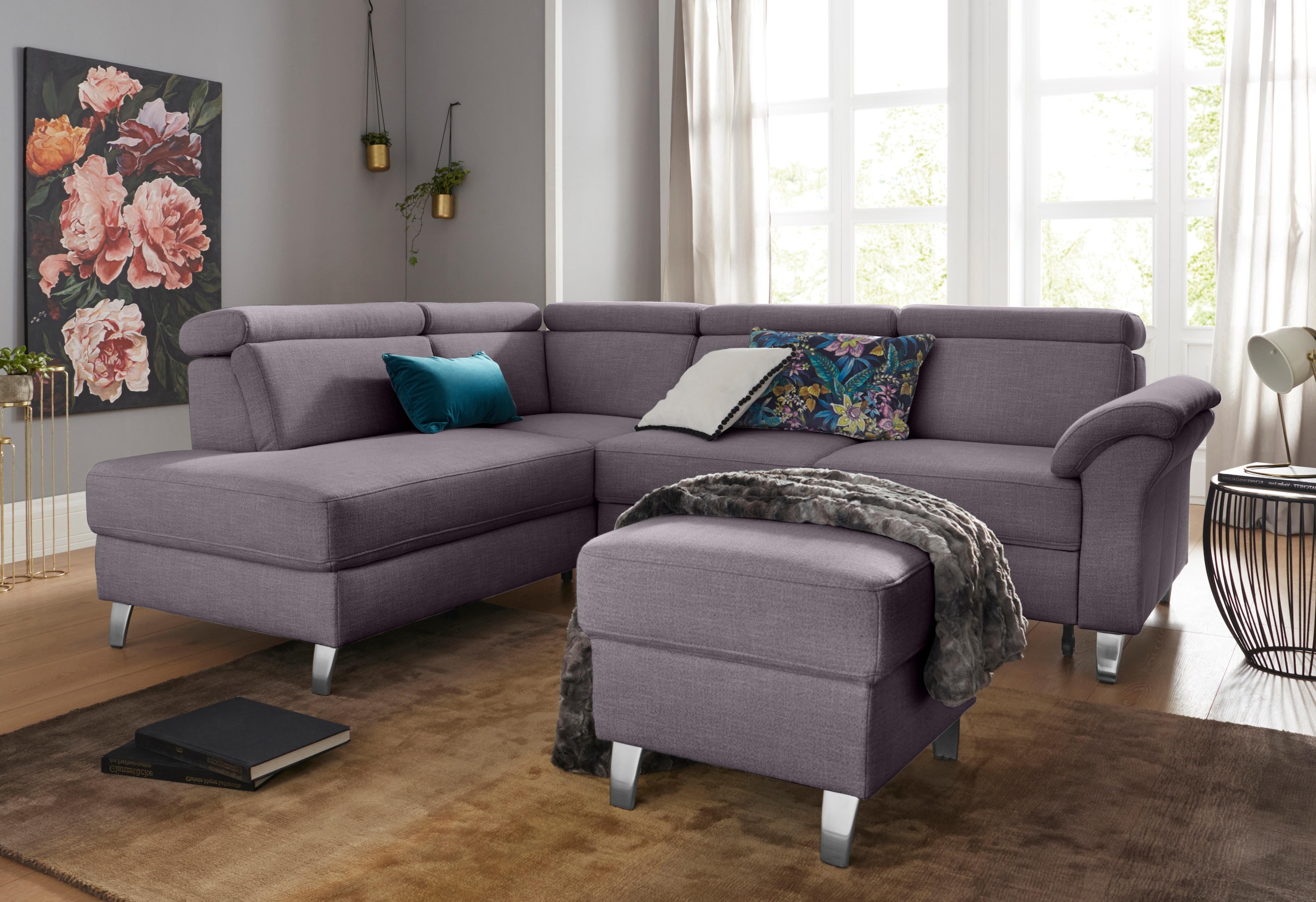 sit&more Ecksofa, inklusive Kopfteilverstellung, wahlweise mit Bettfunktion und Bettkasten