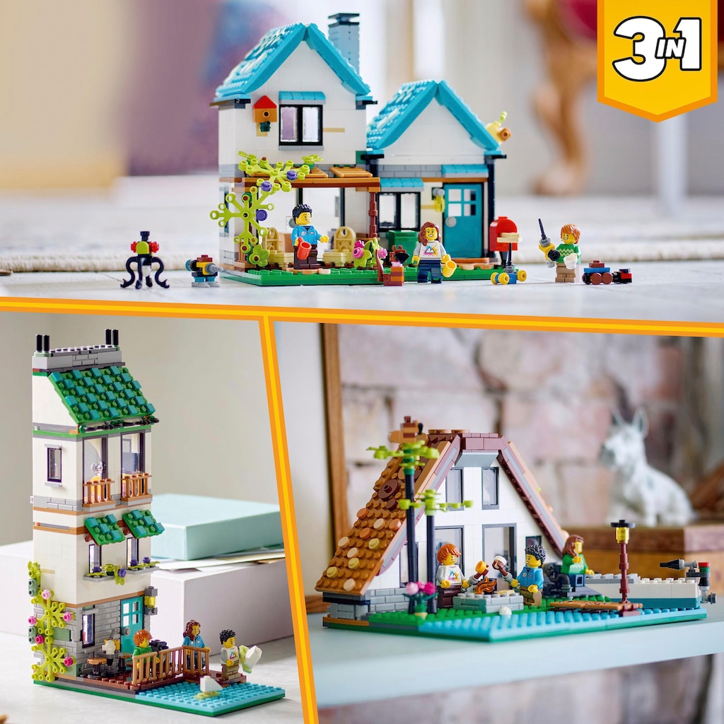 LEGO® Konstruktionsspielsteine »Gemütliches Haus (31139), LEGO® Creator 3in1«, (808 St.)