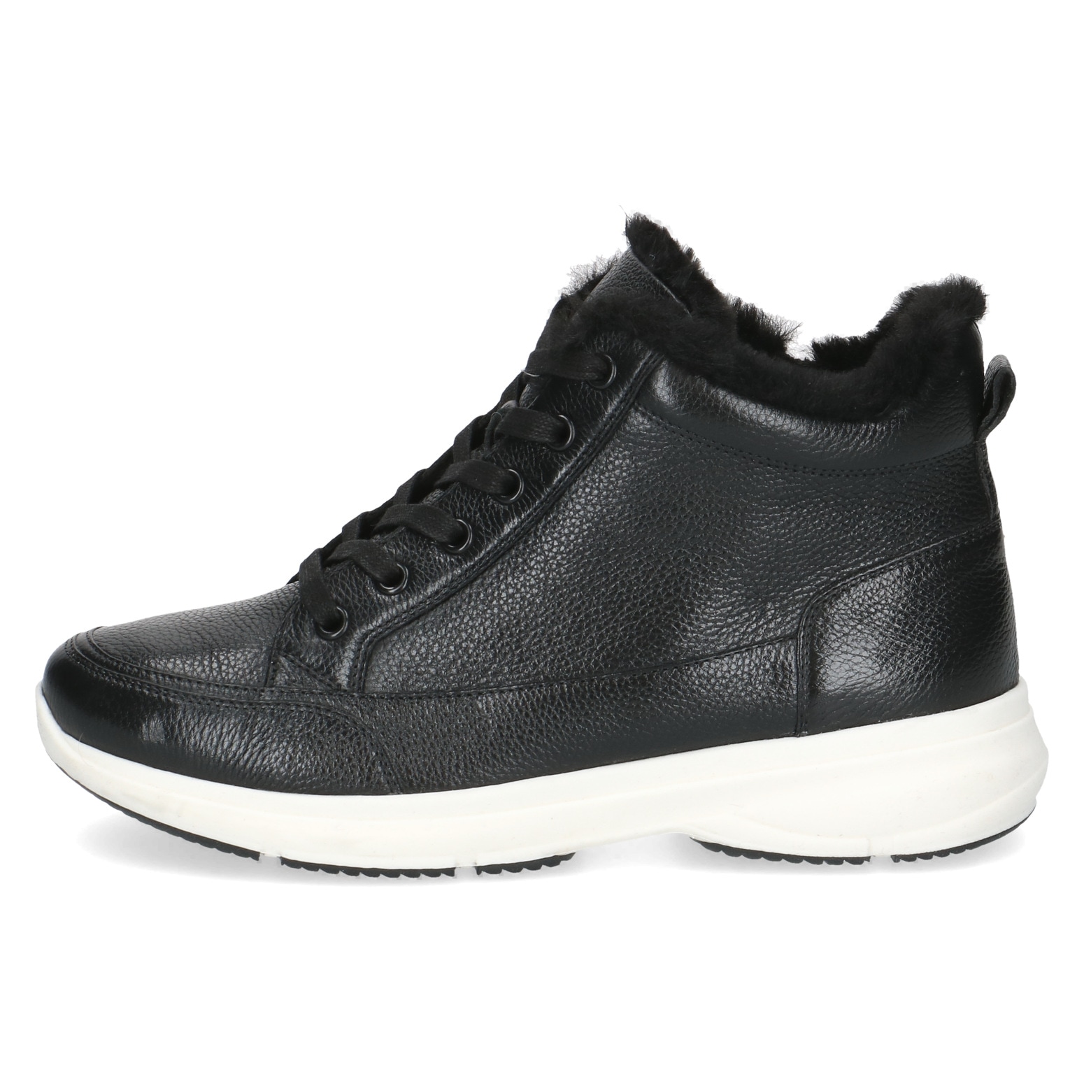 Caprice Winterboots  , Keilabsatz, Schnürboots, Outdoorschuh mit Fellimitat am Kragen